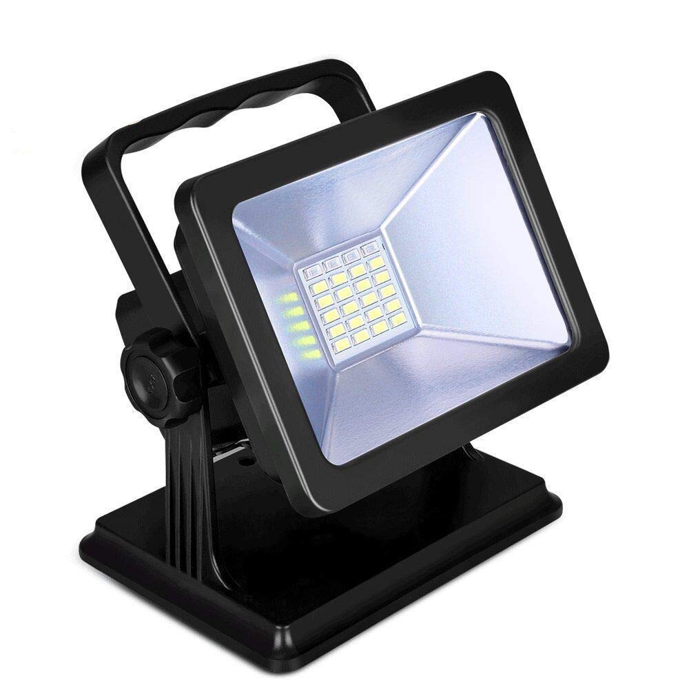 OYOCO 30W Rechargeable Work Light, 2000 Lumens, 3 Light Modes, 180° Rotatable, Waterproof, Black, Model PS1001