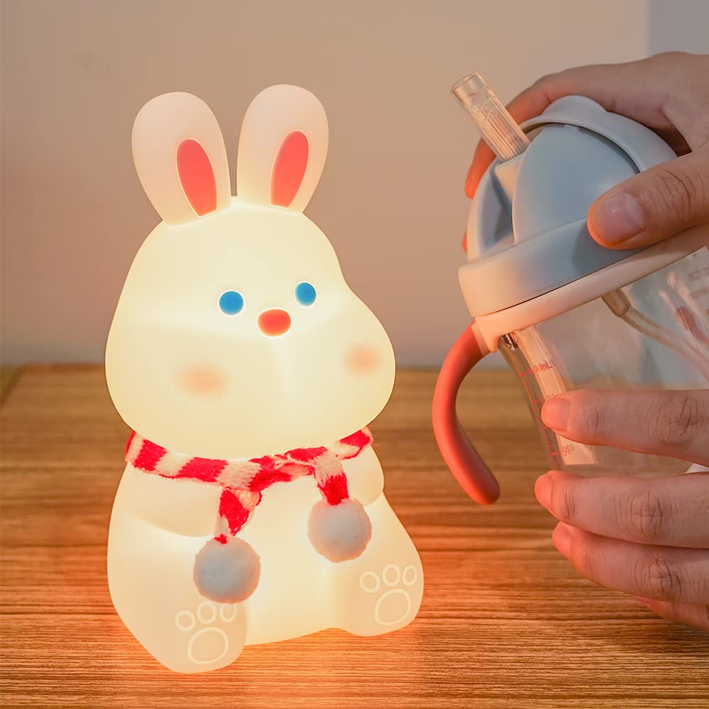 NICE POINT Night Light Bunny Lamp, LED Decor for Kids, Model L574, Cute-Bunny Design