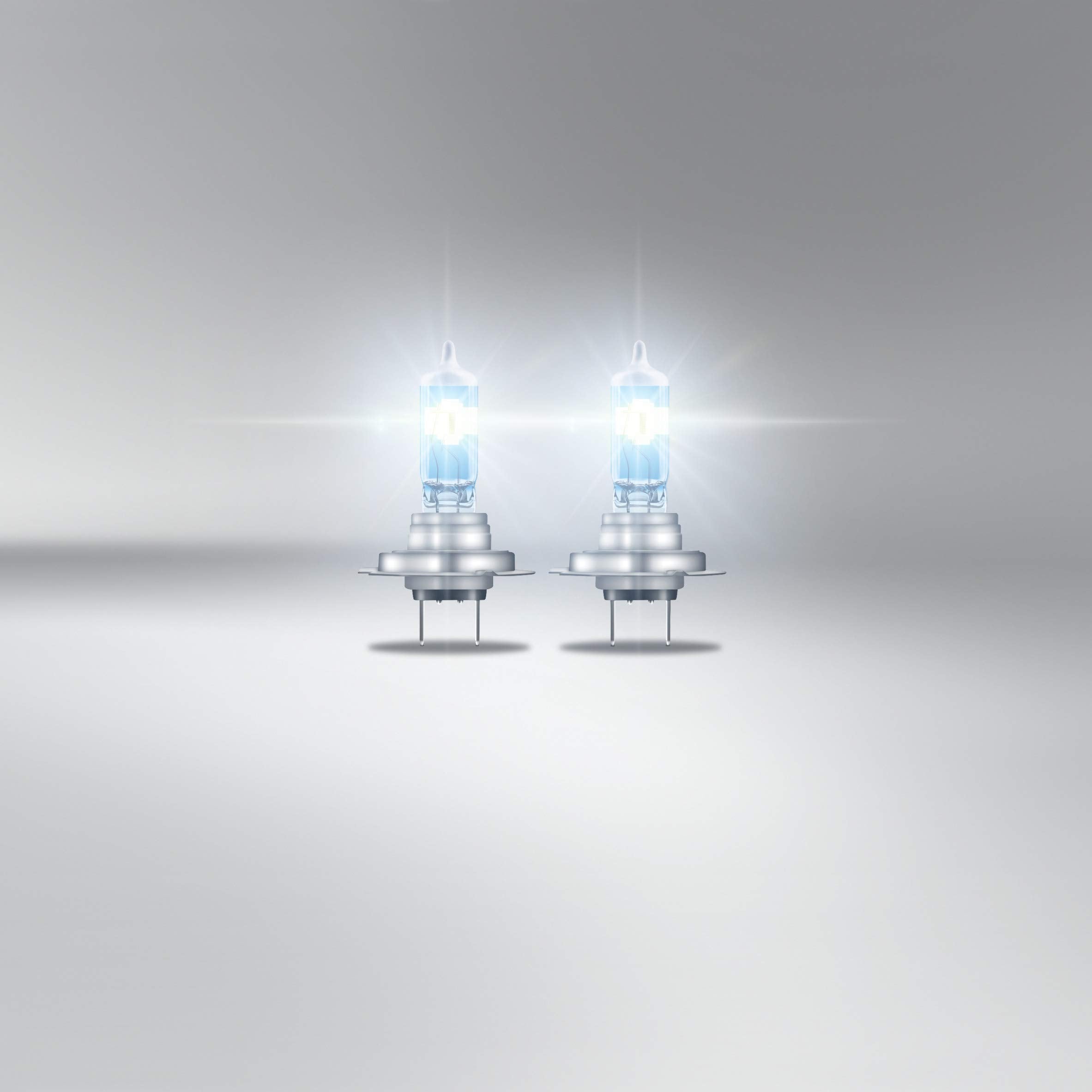 OSRAM NIGHT BREAKER LASER H7 Halogen Headlight Lamp, +150% Brighter, 12V, 2 Lamps, Model 64210NL-2HB, White/Dark