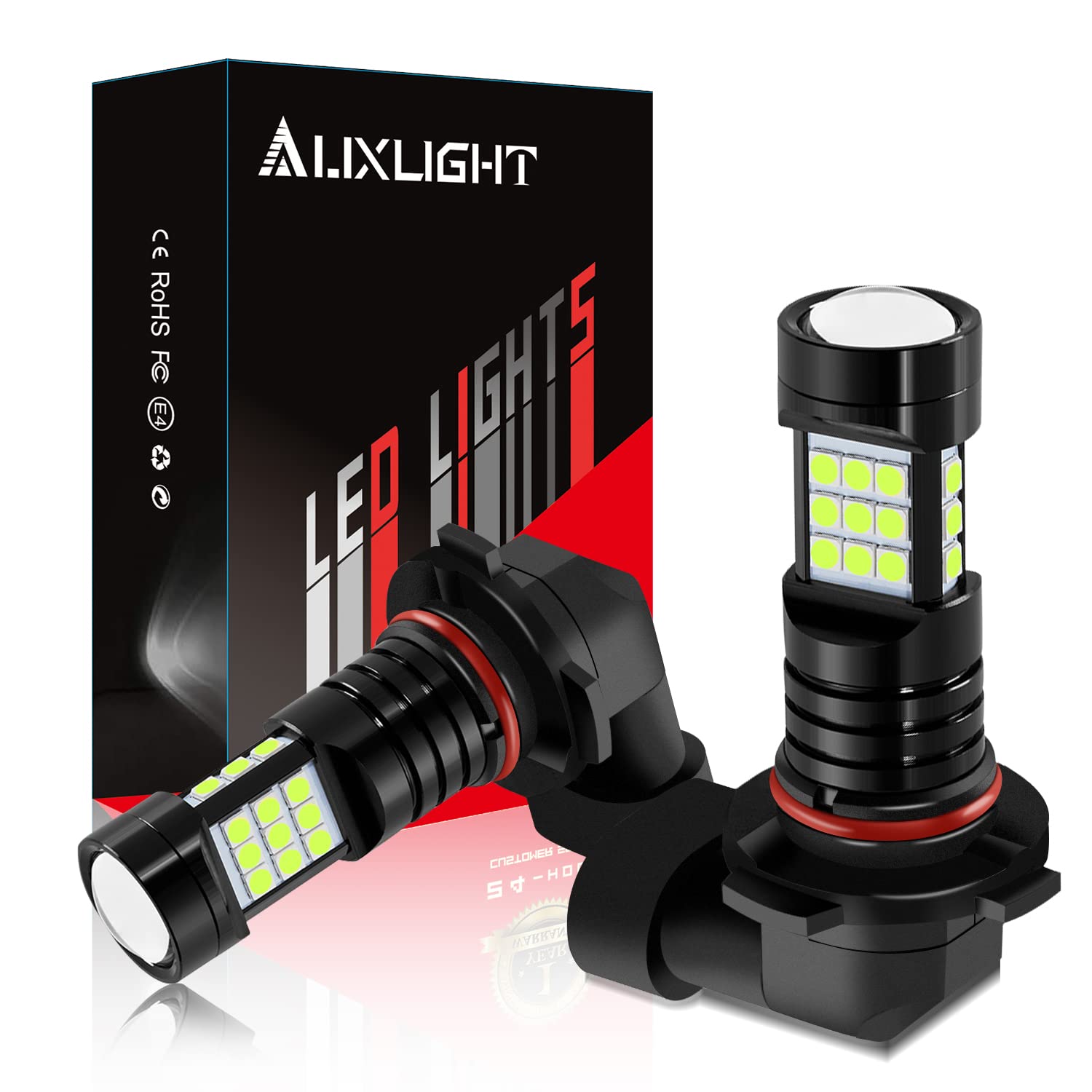 AUXLIGHT H10 LED Fog Light Bulbs, 2400 Lumens, Ice Blue, Replacement for 9145 9140 9045 9155 9040 PY20D