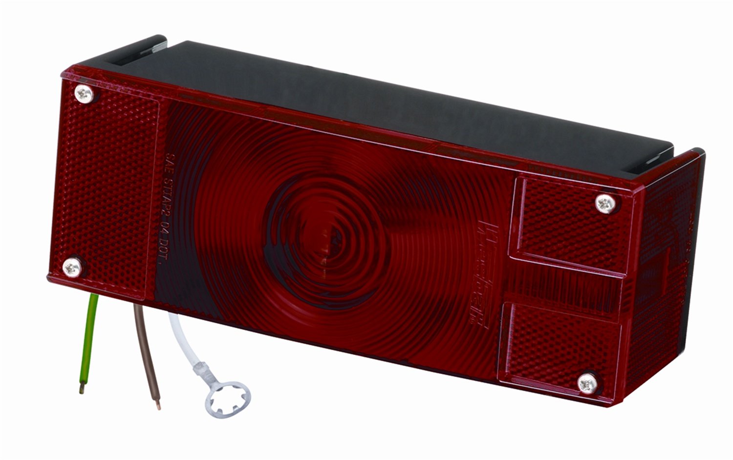 Wesbar 403076 Waterproof Red Low Profile Tail Trailer Light, Right/Curbside, 8-Function Stop, Turn & Tail Lamp, Compatible With Trailers Over 80 Inches Wide