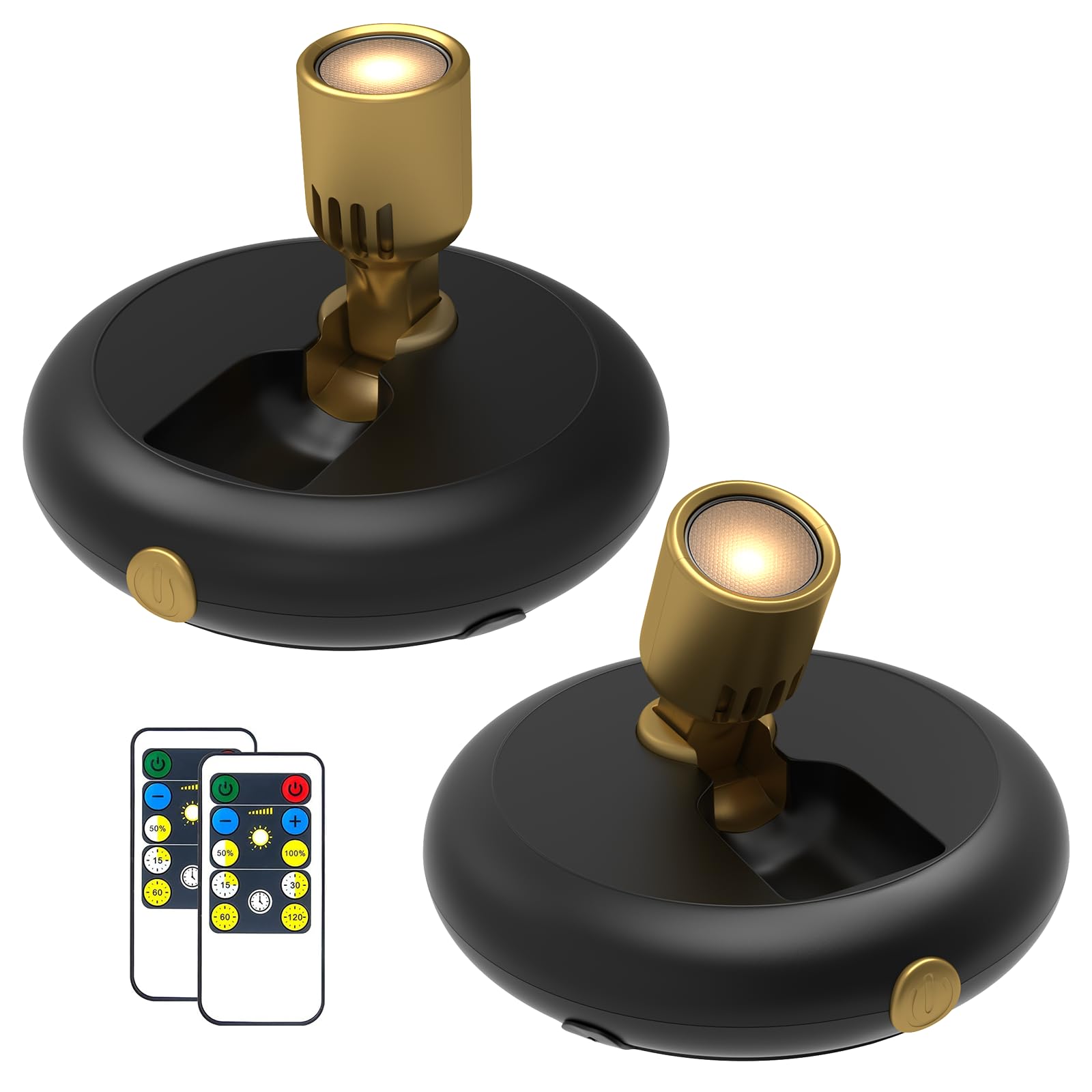 Wireless Spotlight Indoor,Battery Operated Wall Accent Lighting,Led Puck Lights With Remote,Plants Light/Uplighting,Stick On Dis