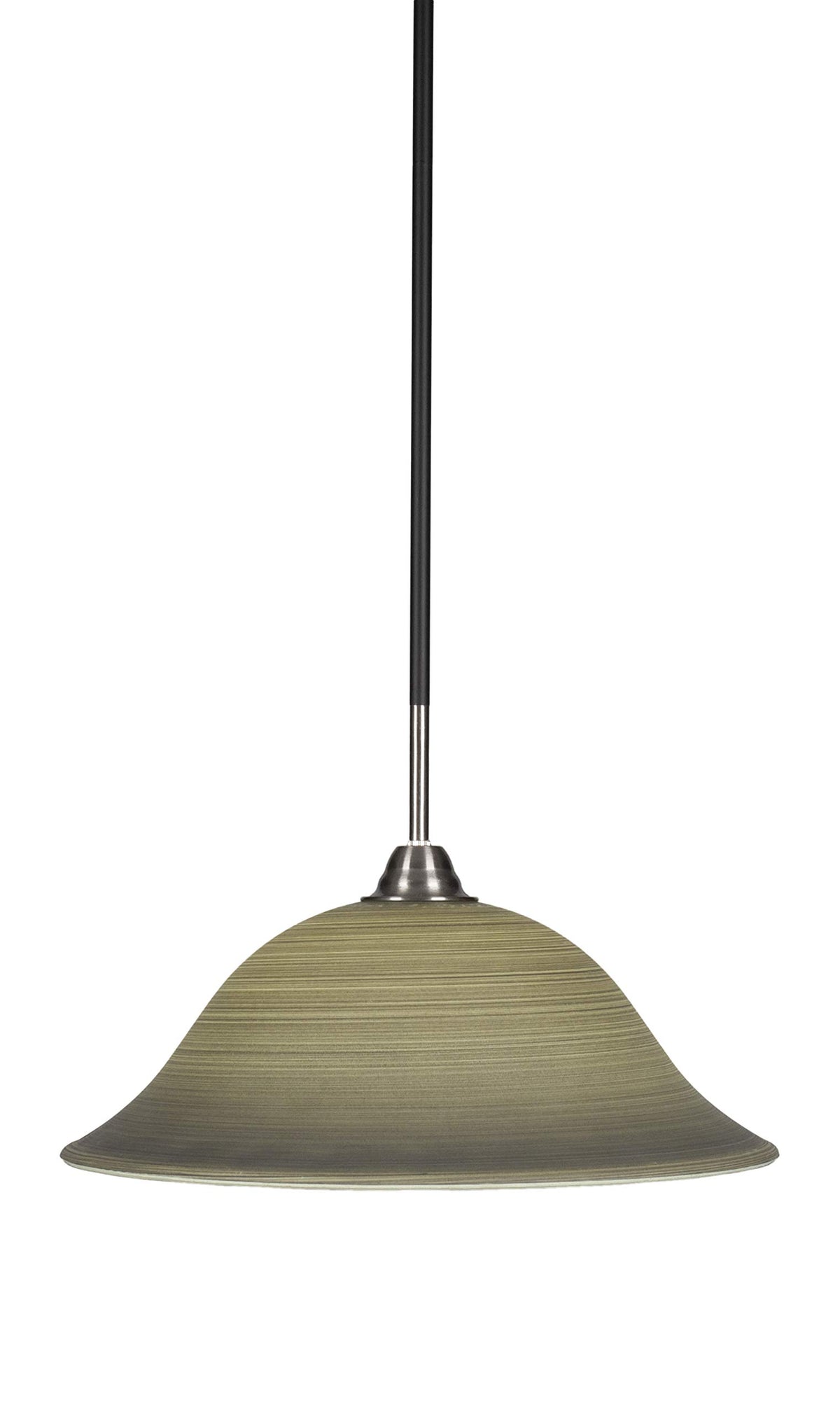 Toltec Lighting Paramount 1 Light Pendant In Matte Black & Brushed Nickel (3401-Mbbn-602)