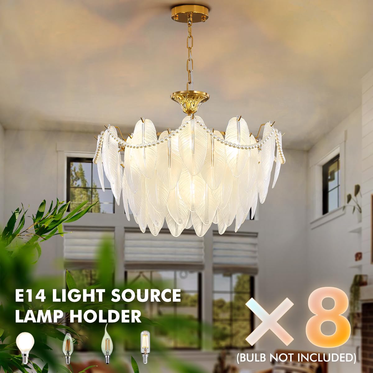 A Million Modern Crystal Chandelier Gold, 24'' Round Gold Chandeliers 4 Tiers Ceiling Chandelier Pendant Light Fixtures For Dini