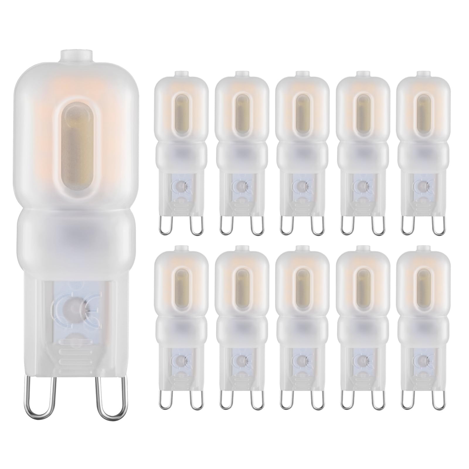 Sriomny G9 Led Bulb 2W Equivalent To 20W Halogen Lamp T4 G9 Warm White 3000K 120V G9 Base, Crystal Chandelier, 360Omni-Direction