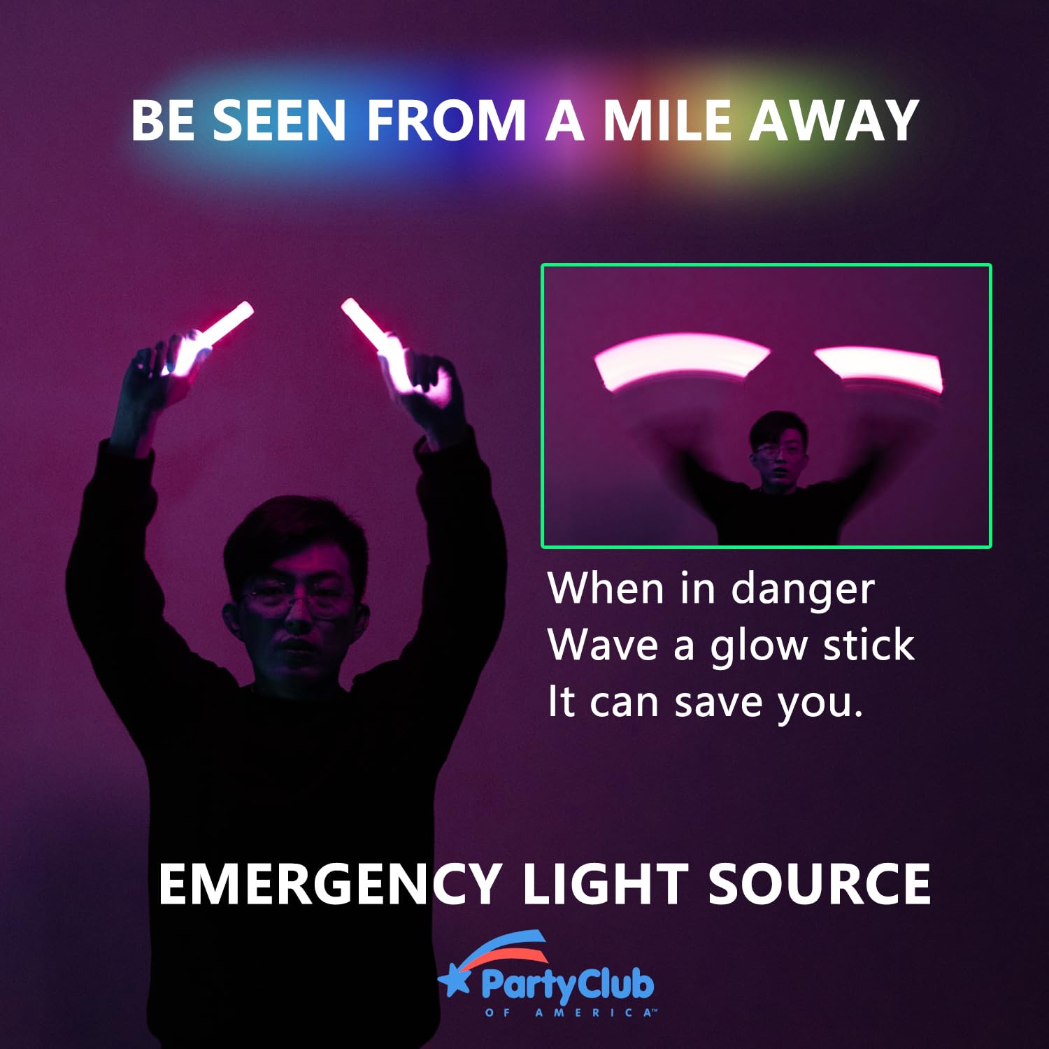 Pca 24 Pcs enhanced Neon Glow Sticks With Pe String  Ultra Bright Multicolor  6 Inch Emergency Light Sticks For Blackout Or Storm Ready Use Waterproof  Non-Toxic  Duration Lighting