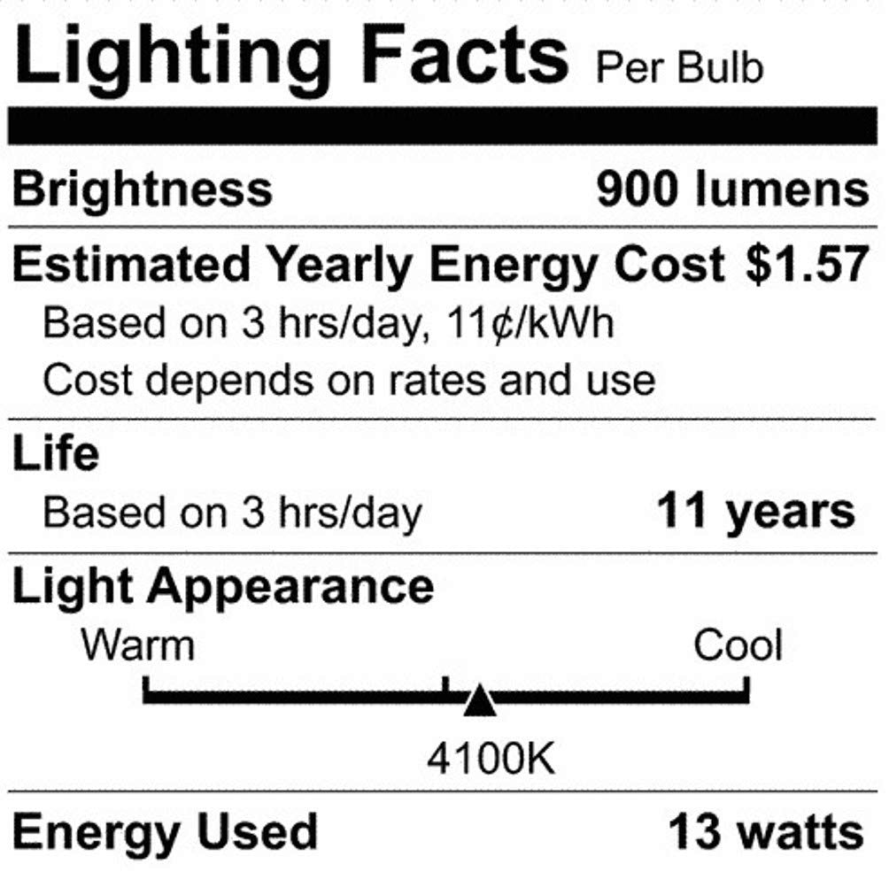 Sylvania (10 Pack) 20667 Cf13Dd/E/841/Eco 13-Watt 4100K 4-Pin Double Tube Compact Fluorescent Lamp, 10 Count (Pack Of 1)