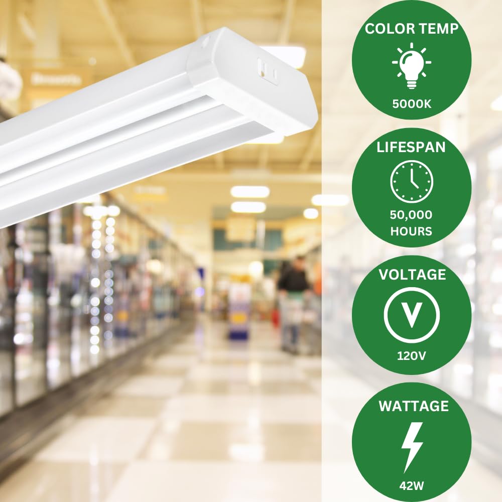 Maxlite Shop Light 48'' 42W 120V 5000K, White (Sl2-48421-50) 2 Tube