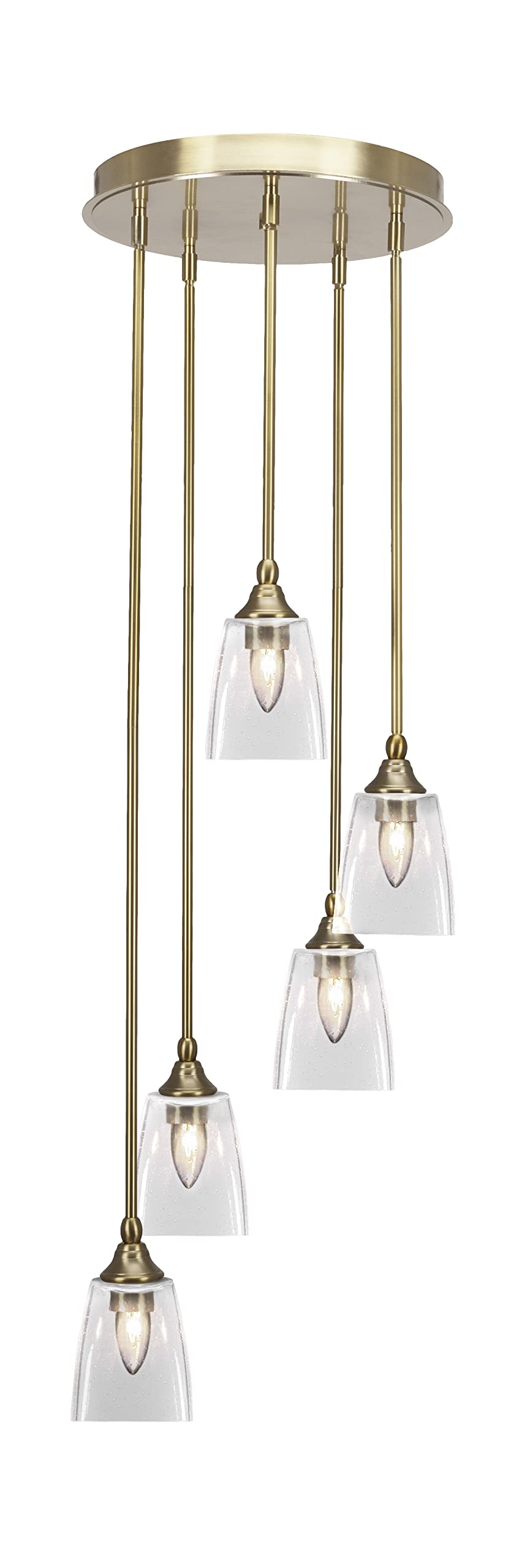 Empire 5 Light Cluster Pendalier in New Age Brass Finish (2145-NAB-461)
