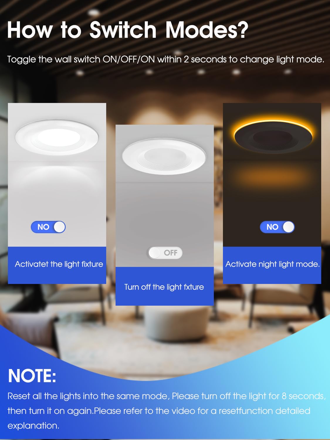 6 Pack 6 Inch Led Recessed Lighting With Night Light, Dimmable Can Lights With Baffle Trim, 9W=85W, 4000K Cool White, 700Lm Retr