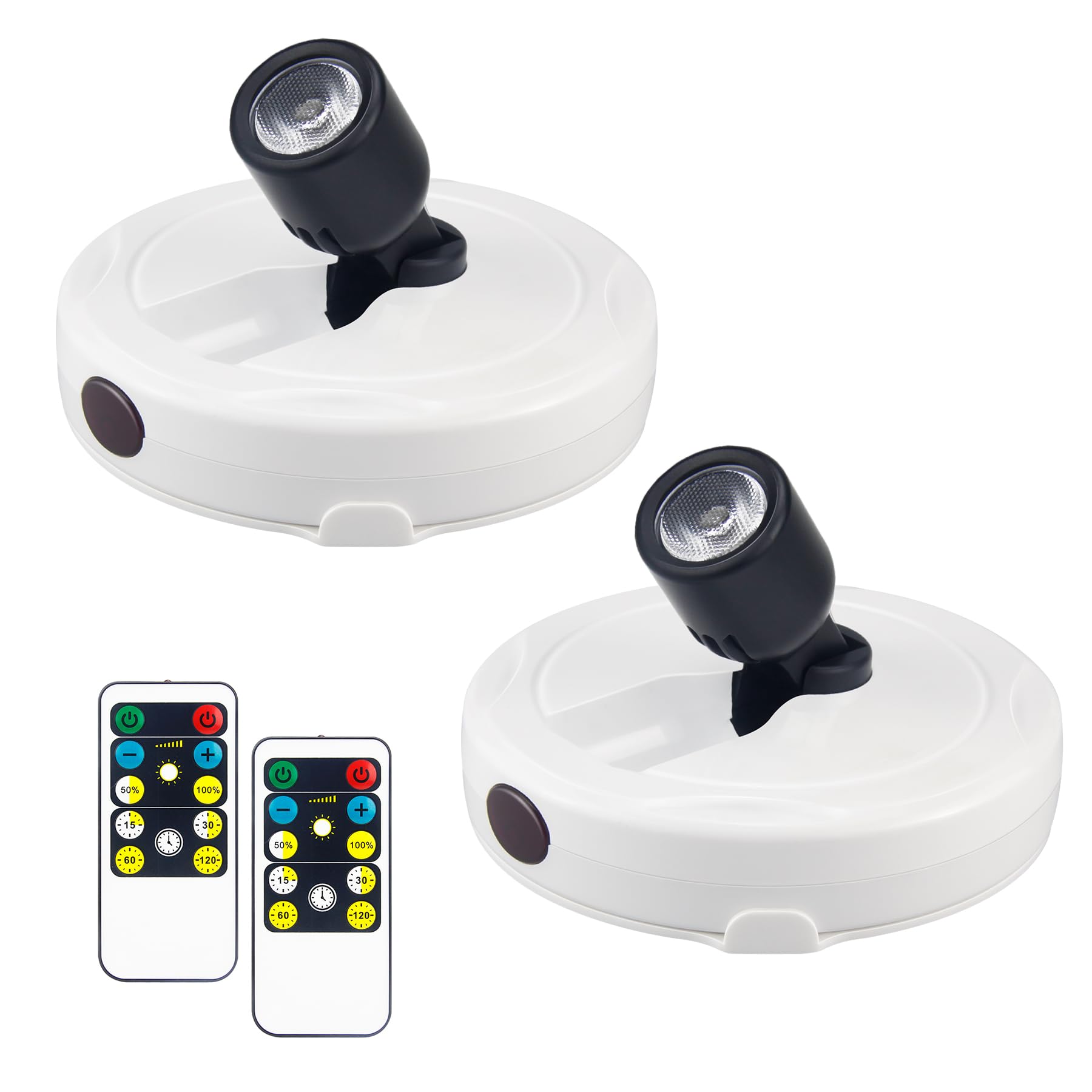 HEAGEERO Wireless Spot Lights,Remote Control Accent Lighting,Battery Picture Lights,Stick Puck Light,Rotatable Display Spotlight