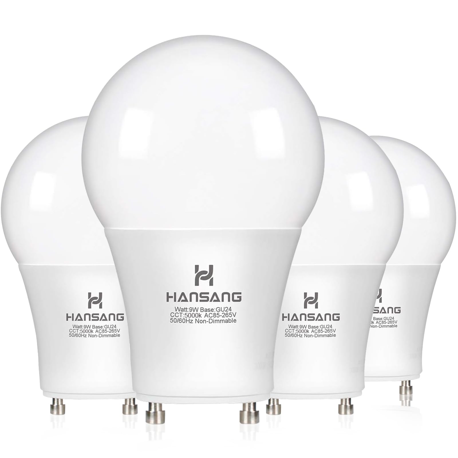 Hansang A19 Led Bulb Gu24 Light Bulb Base,9W (100W Equivalent),900 Lumens,5000K Daylight,220 Degree Beam Angle,Gu24 Twist Base,F