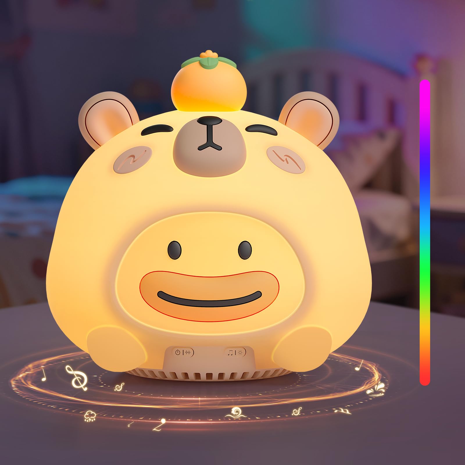 Baby Sound Machine, 20 Soothing Sounds White Nosie for Sleeping, Rechargeable Night Light with Speaker, 3 Brightness Levels Remo