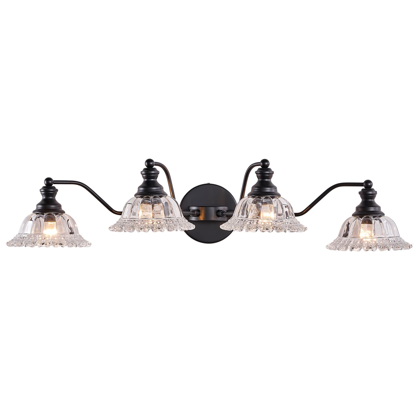 Xiedun 4 Light Bathroom Vanity Lighting Fixtures Black Vanity Light Fixture Vanity Lights For Bathroom