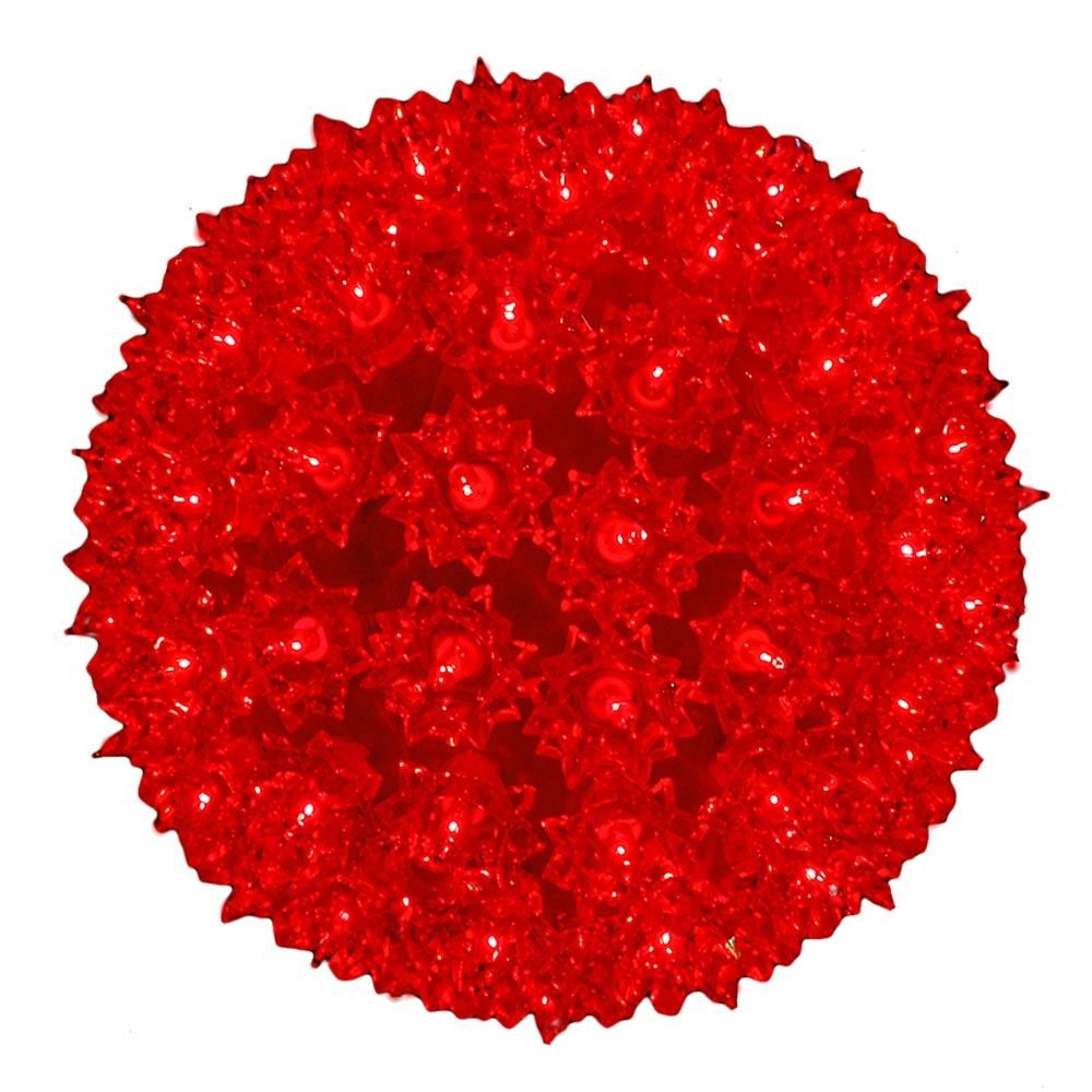 Novelty Lights 10In 150 Light Starlight Sphere, Red, Extra Large Ornament Ball Light, 5Ft Hanging Cord With S Hook, 12Ft Power C