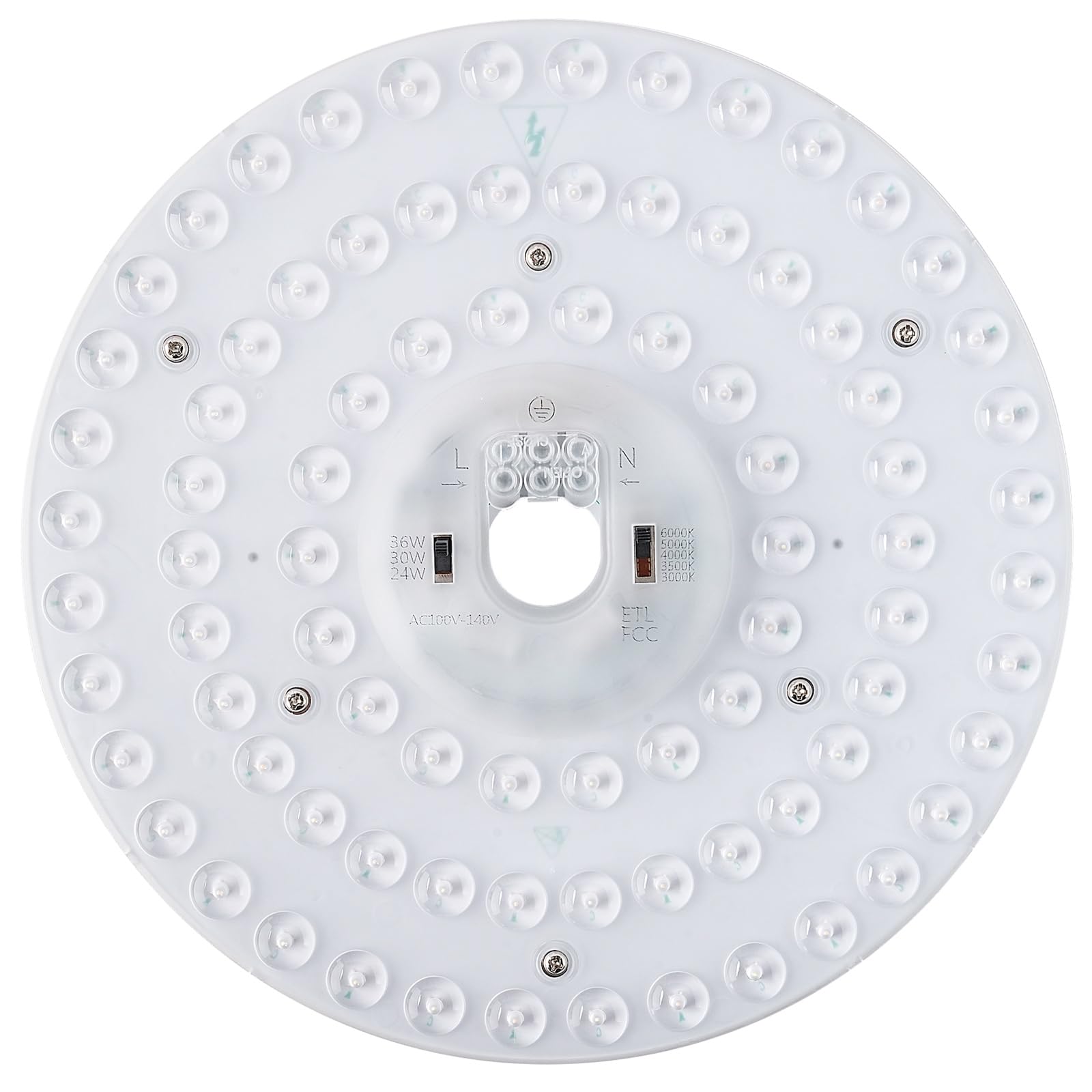 HAOLEDI 9'' 36W LED Ceiling Fan Light Retrofit Kit, Ceiling Light Replacement kit, 5CCT 3000K 3500K 4000K 5000K 6000K Adjustable