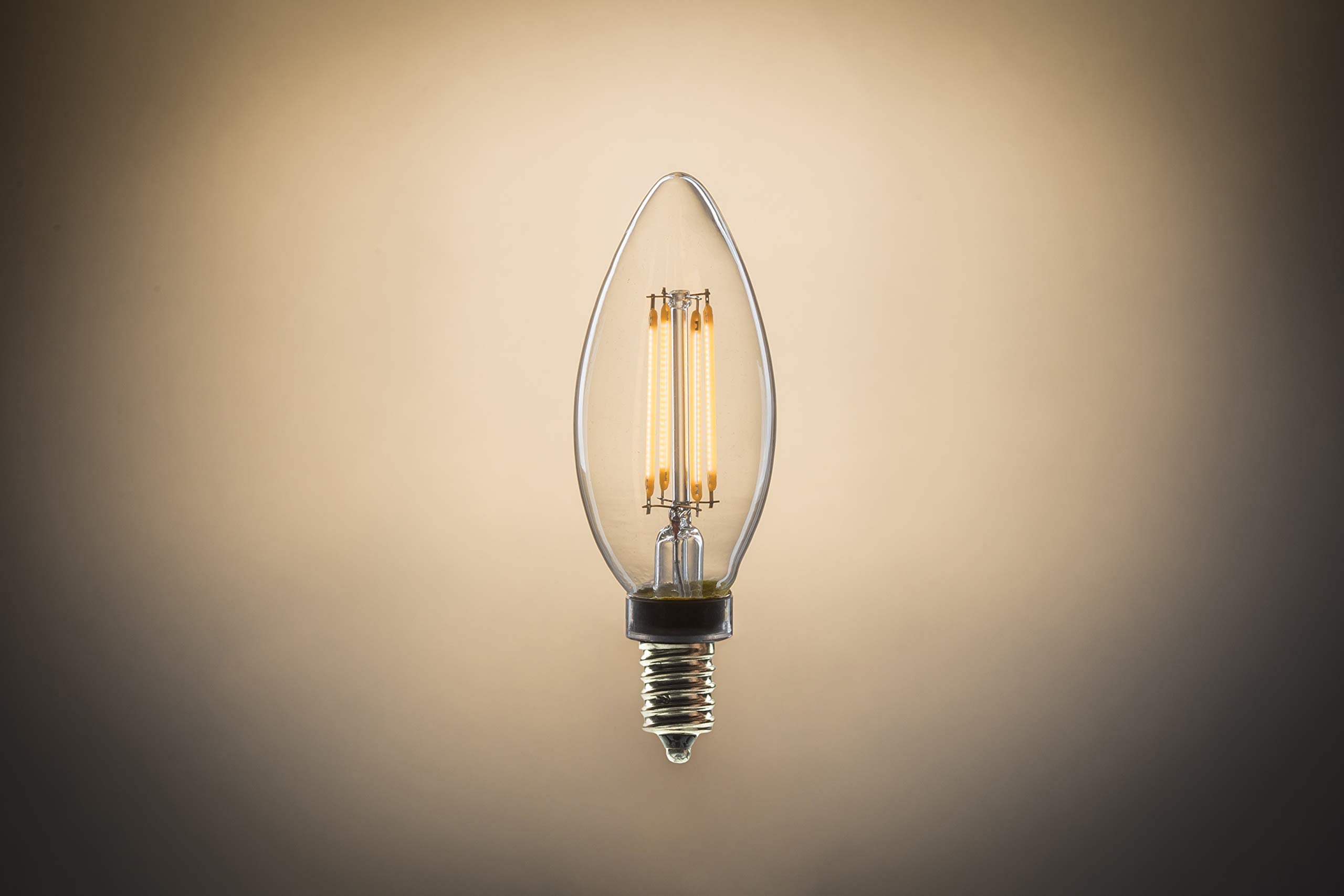 Feit Electric Candelabra LED Light Bulb, 60W Equivalent, Dimmable, E12 Base, 5000K Daylight, 6-Pack, Model CTC60/950