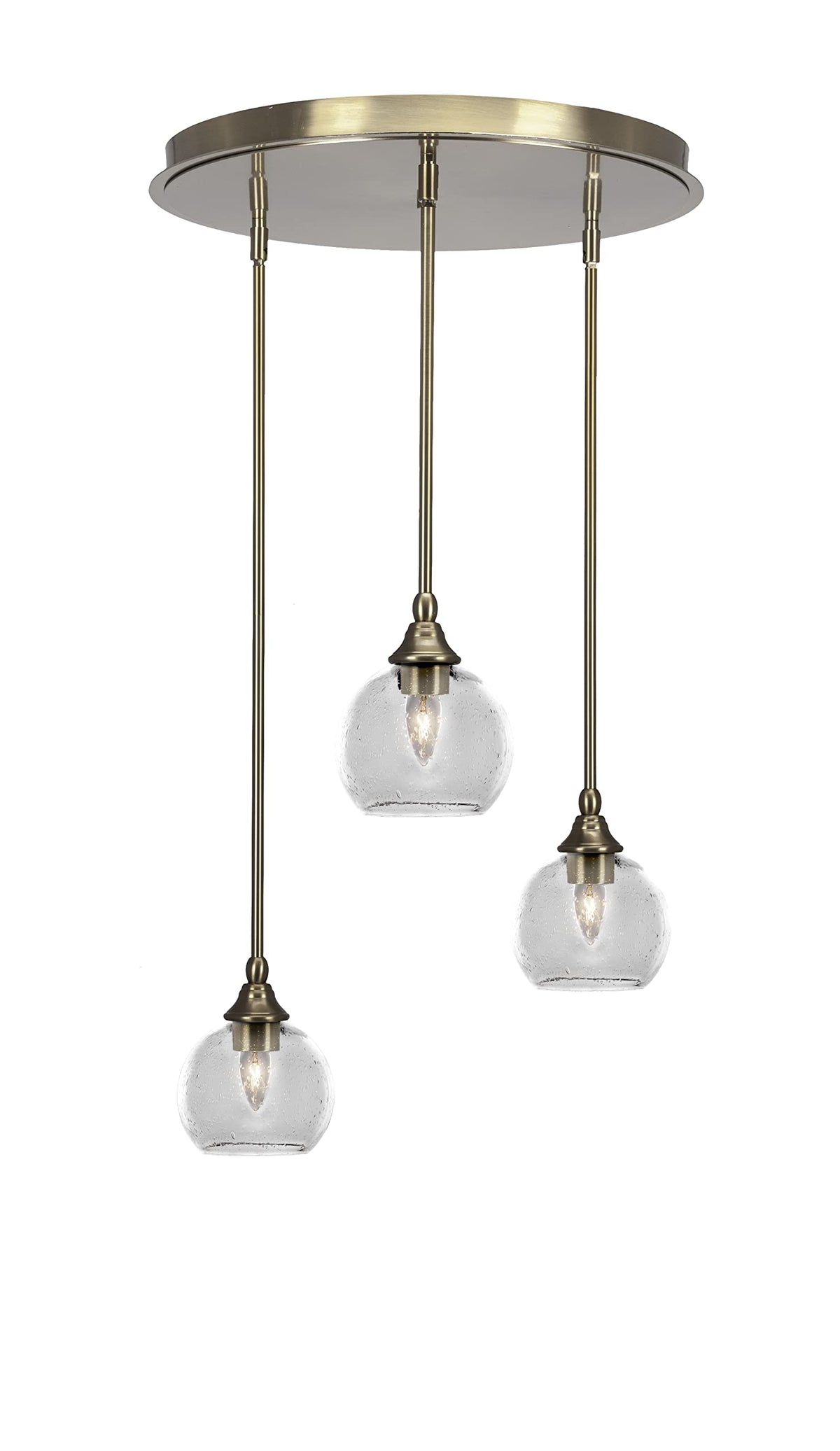 Empire 3 Light Cluster Pendalier in New Age Brass Finish (2183-NAB-4100)