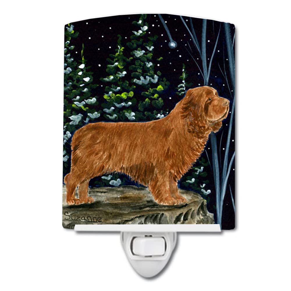 Carolines Treasures Sus  Spaniel Ceramic Night Light, UL-Certified, 6x4x3in, Multicolor, Model SS8174CNL