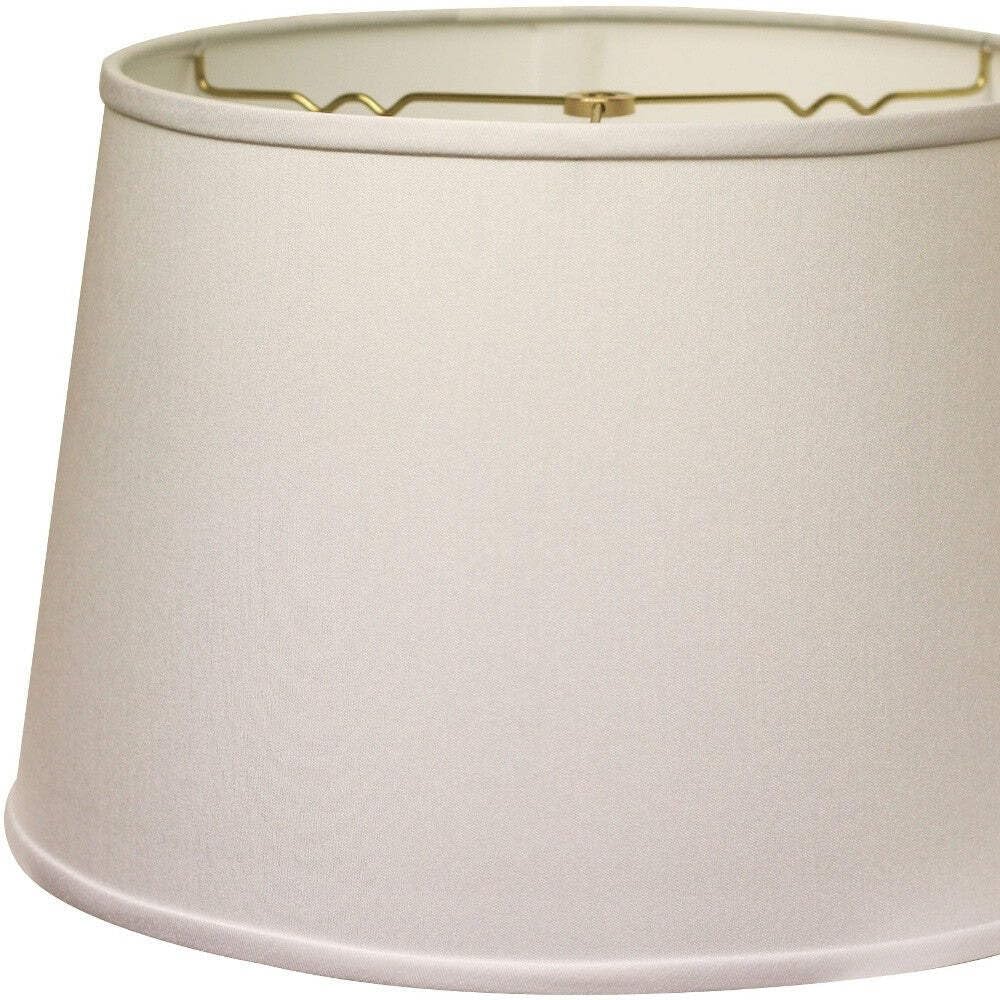 Homeroots 470261 14 In. Rounded Empire Slanted No Slub Lampshade - White