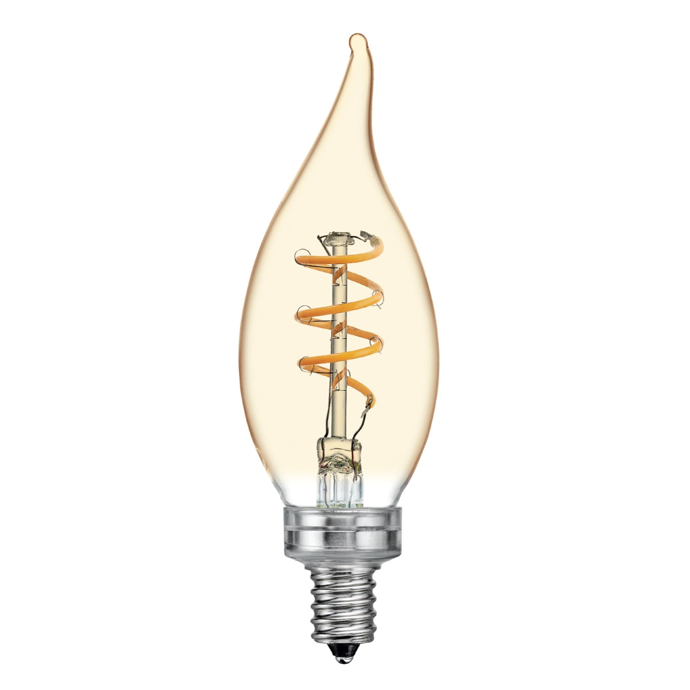 Ge Lighting 36488 25W Amber Ca11 (1-Pack) Led Vintage Decorative Bulb, Small Base