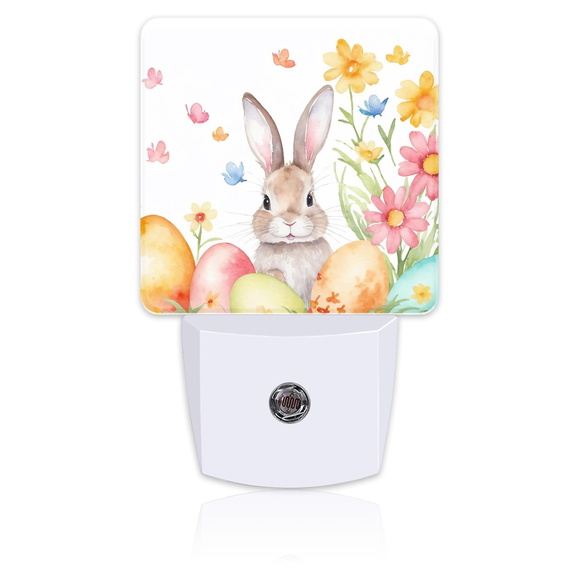 sndheke Cute Easter Bunny Night Light, 0.5W Energy Saving, Plug-in, Dusk to Dawn, Kids Decor, Model SBD04, Color29