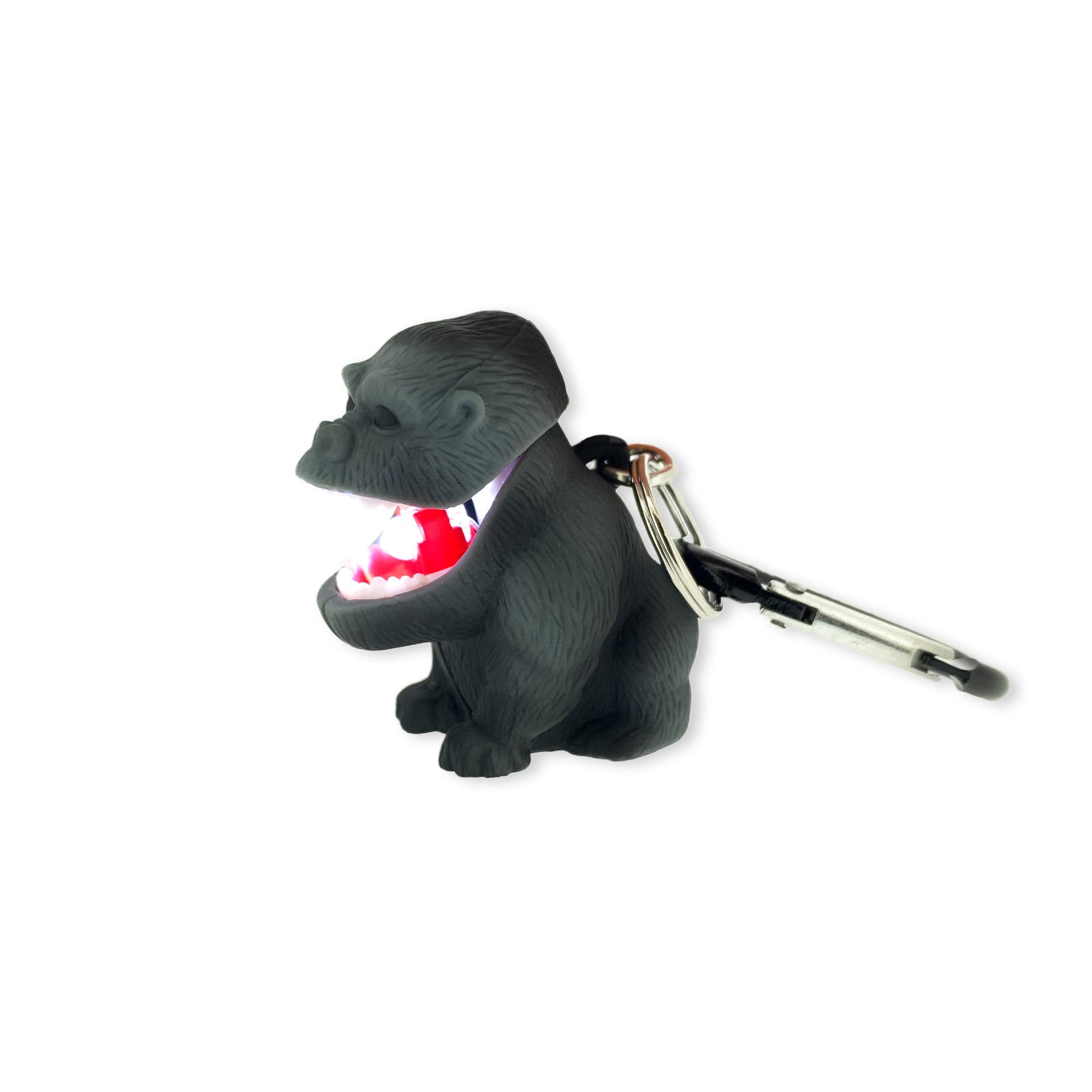 Sun Company Big Discoveries Carabiner Flashlight - Mini Keychain Light for Kids, Camping - Gorilla Color, Model 641