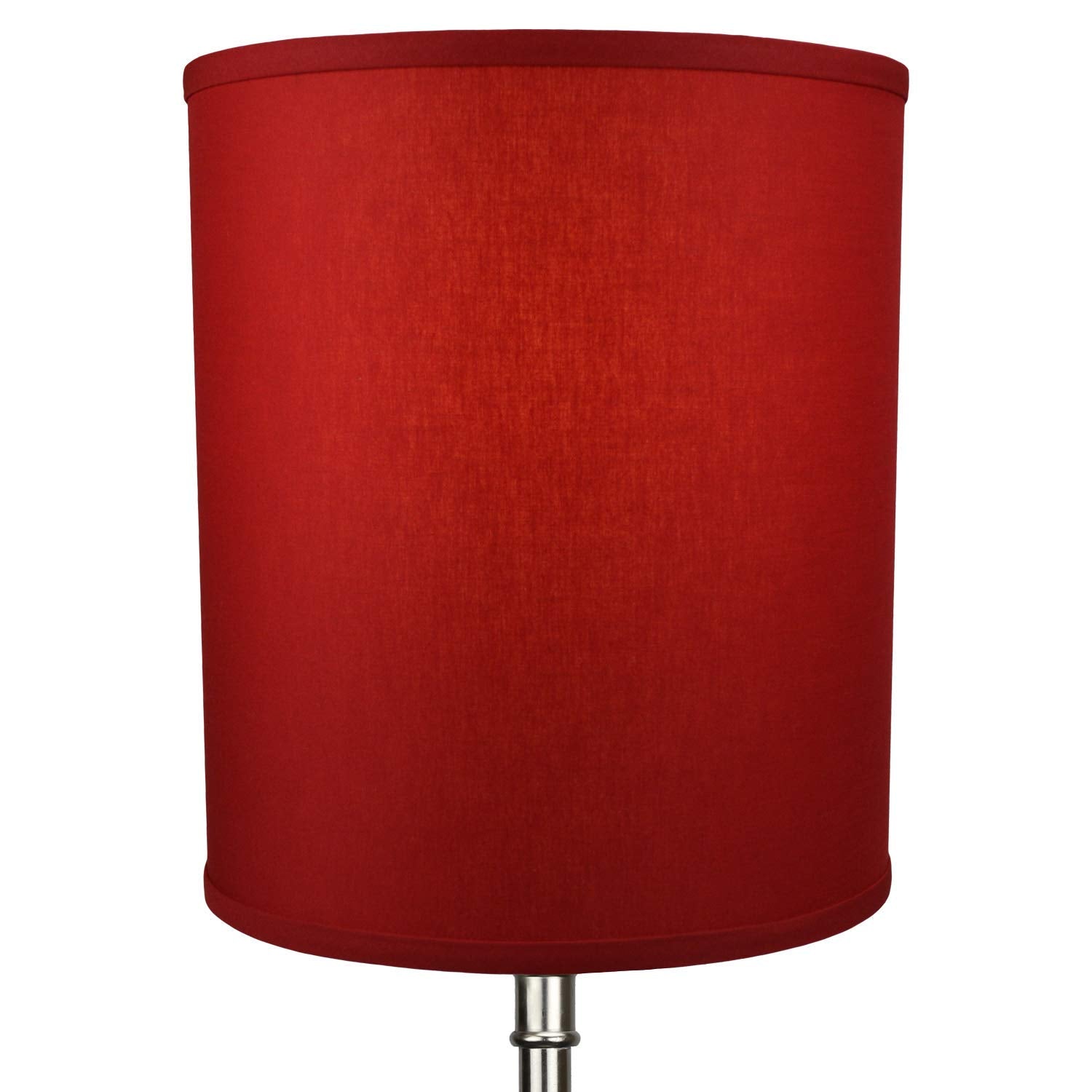 Fenchelshades.Com 12'' Top Diameter X 12'' Bottom Diameter X 14'' Height Fabric Drum Lampshade Spider Attachment (Linen Rich Red