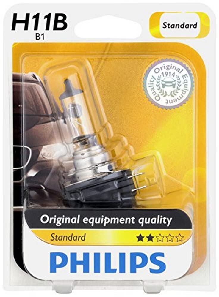 Philips 12363B1 H11B Standard Halogen Replacement Headlight Bulb, 1 Pack