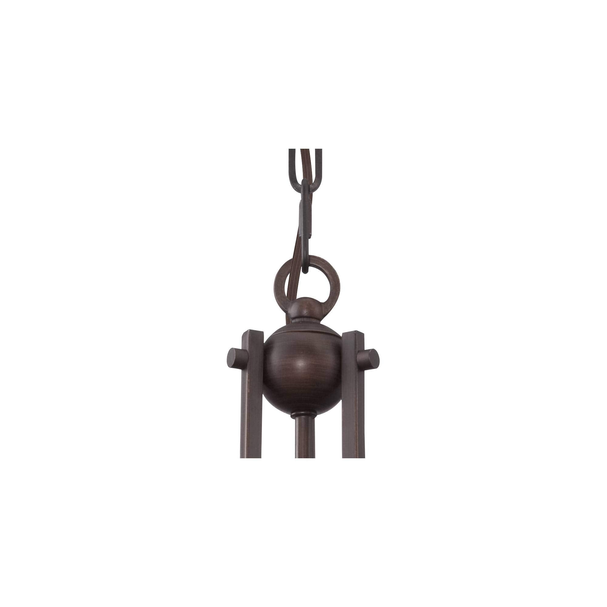 Franklin Iron Works Bronze Pendant Light - 13.5 Wide, 16 High, Clear Glass, Small Farmhouse Design For Kitchen, Dining, Living Room