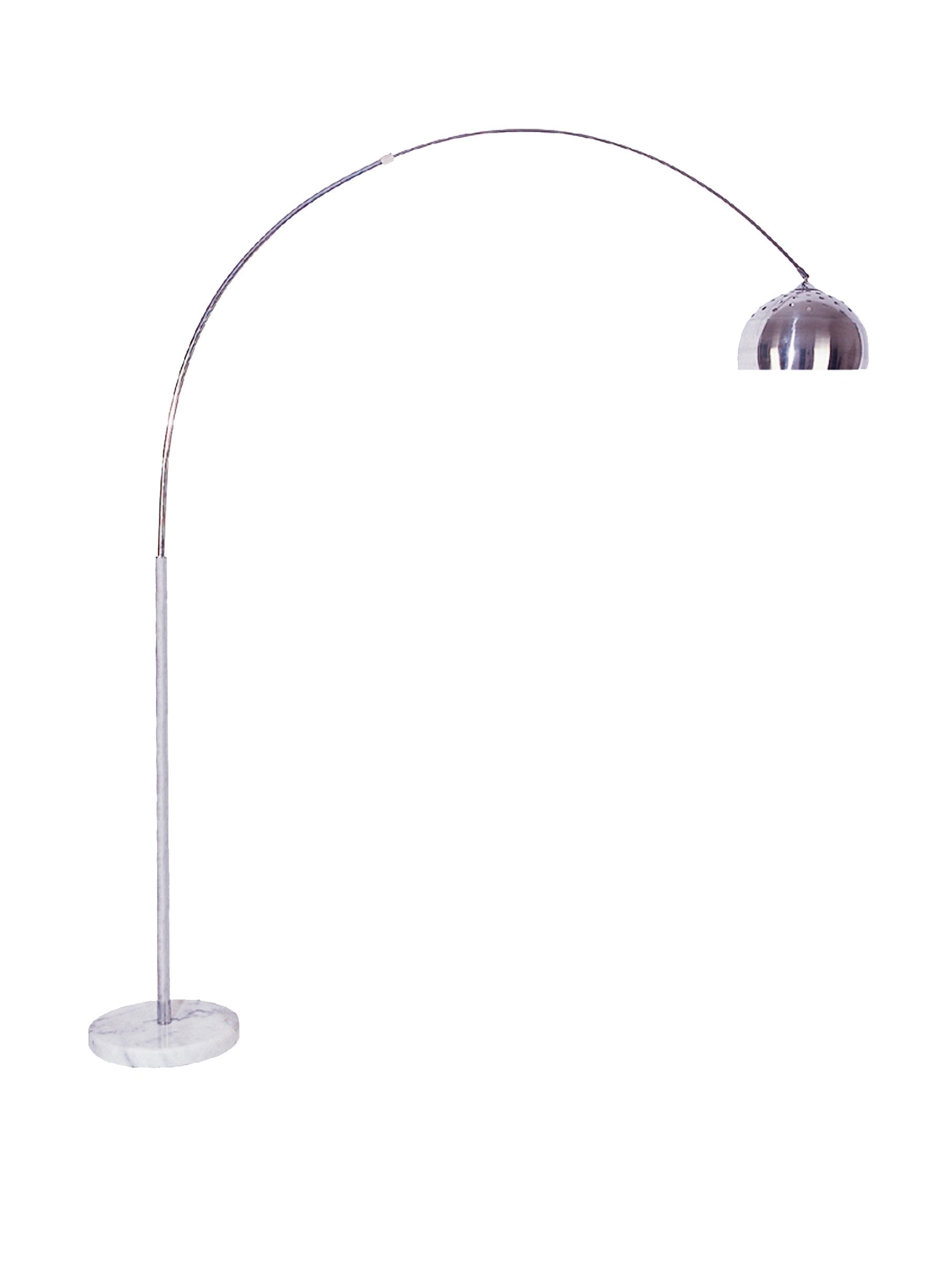 ORE Arch Floor Lamp 85-Inch Silver Chrome with Marble Base Model 6935