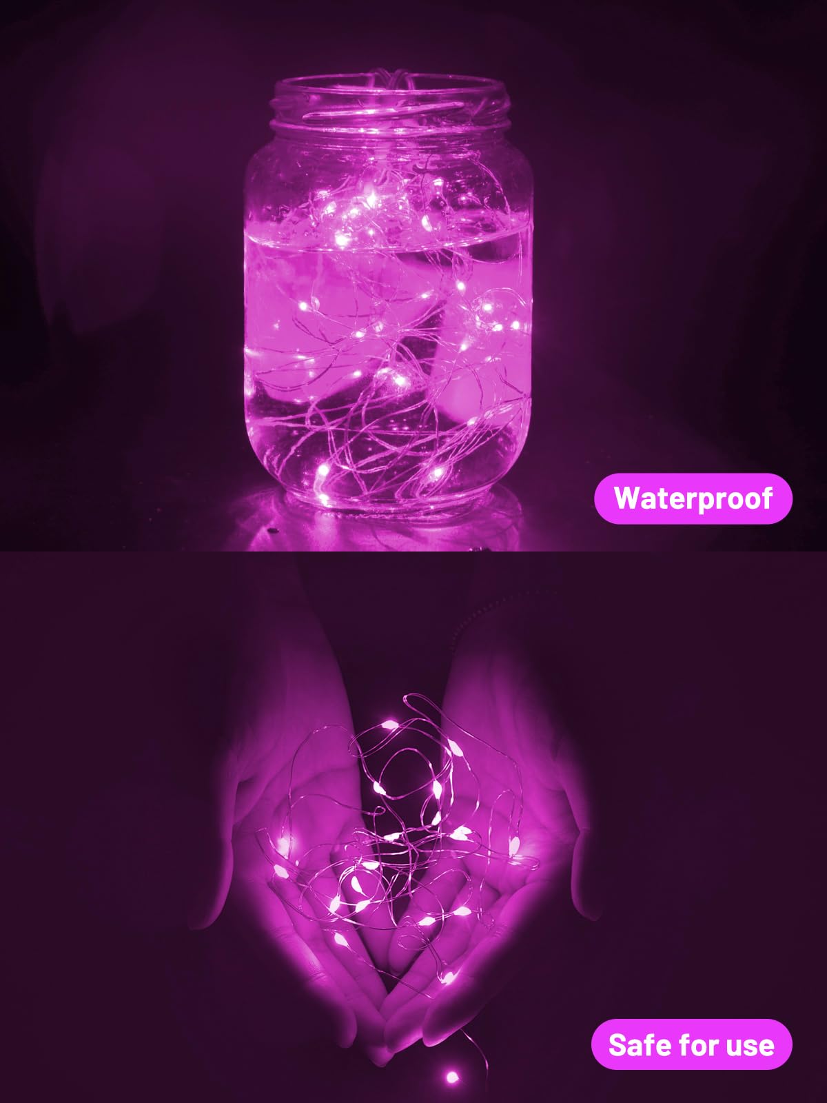 Fairy Lights Battery Operated, 6-Pack 7.2Ft W/20 Led Mini Lights String Lights For Christmas Decoration Waterproof Silver Wire For Mason Jar/Centerpiece Table/Bedroom/Wedding/Valentines Decoration