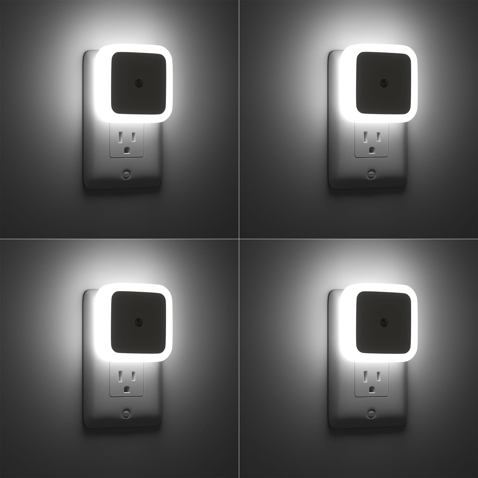 Sujeet Cool White Night Light Plug-In 4 Pack For Adults - Led Bedroom Lighting