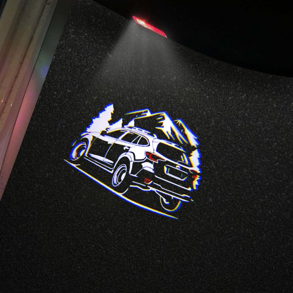 uunonaha LED Car Door Logo Lights - Courtesy Projector Laser Welcome Light - 2 pcs - Plastic - Outback03 - Compatible with Forester, Outback, Legacy, Ascent