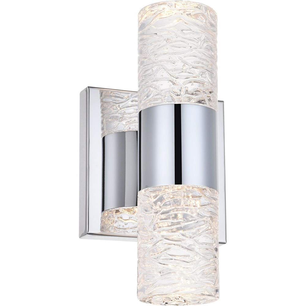 Elegant Lighting Indoor Modern Home Decorative Bright Vega 2 Light Chrome Led Wall Sconce