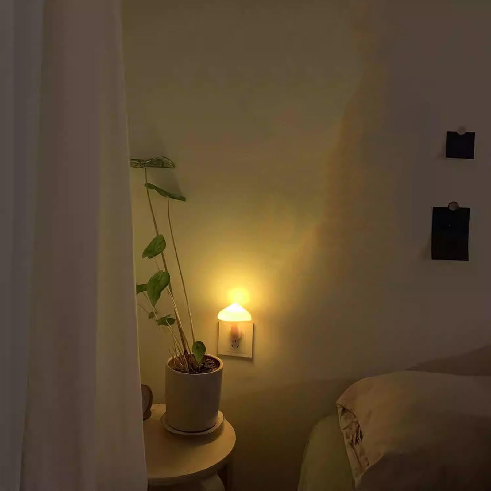 Esupport Mushroom-Shaped Led Night Light, Energy Saving, Yellow, Model Es-Lnh001, 50000H Lifespan, One Size