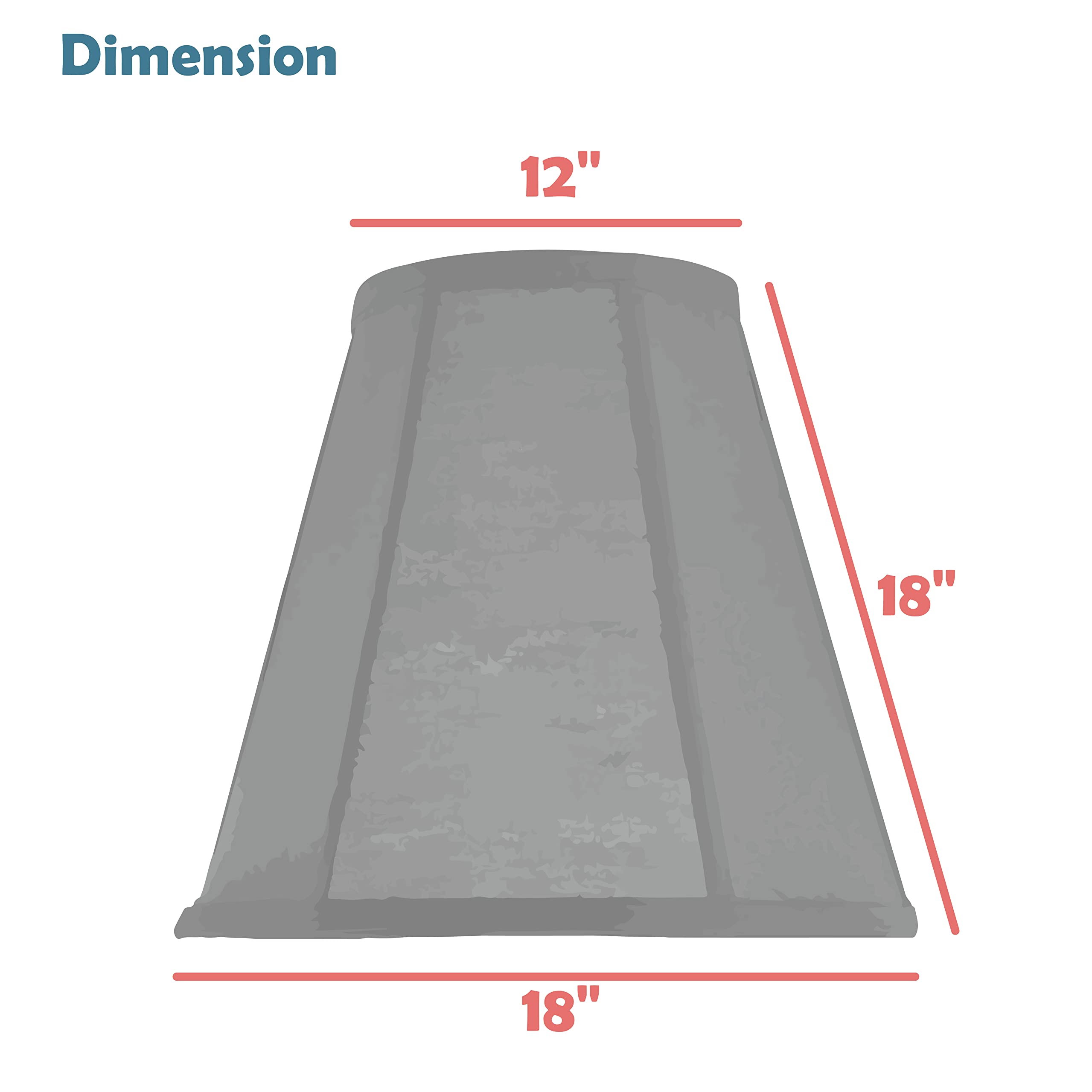 Aspen Creative 33135, Mushroom Pleated Traditional Spider Lamp Shade, White, 12&quot; Top X 18&quot; Bottom X 18&quot; Slant