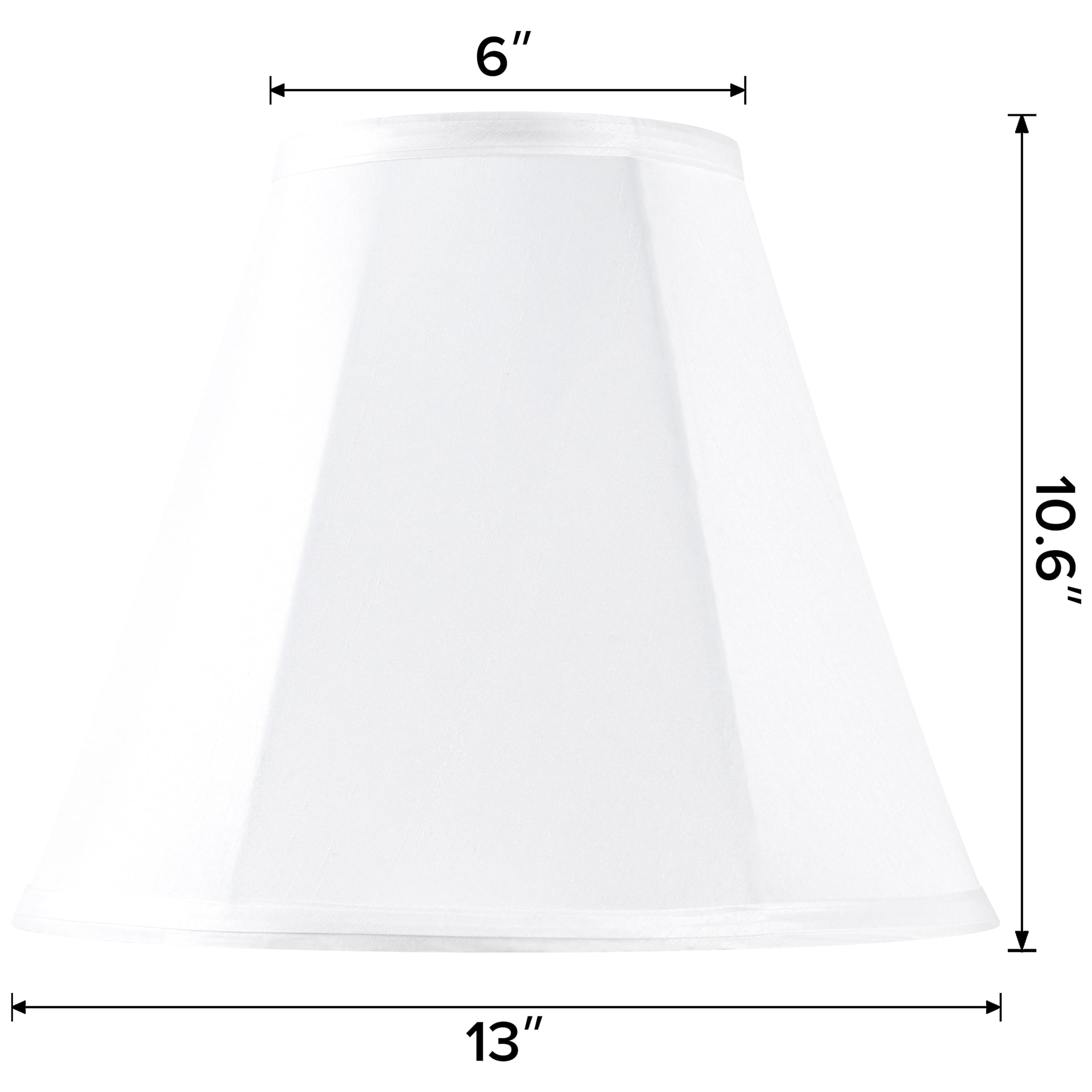 Go&So White Bell Lamp Shades Set Of 2 Meduim Lamp Shade For Table Lamp 6''Top X 13''Bottom X 10.6''High(Spider)Fabric Replacemen