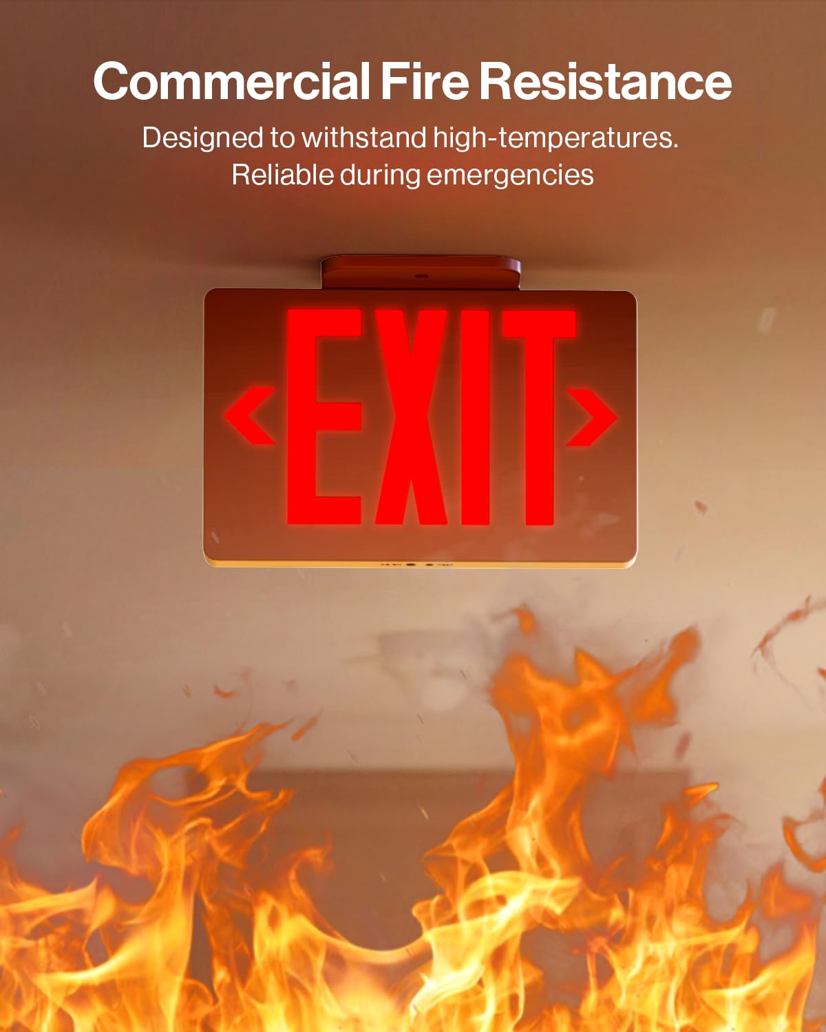 Sunco 6 Pack Led Exit Sign With Emergency Light, Commercial Grade Double Sided Fire Exit Lights, Backup Battery, Illuminated Eme