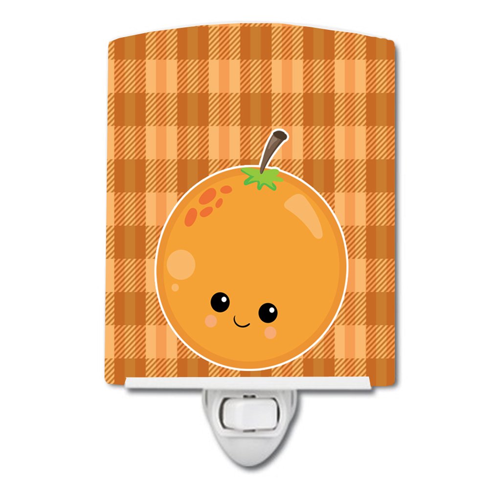 Carolines Treasures BB6991CNL Orange Face Ceramic Night Light Compact, UL-Certified, Ideal for Bedroom, Bathroom, Nursery, Hall