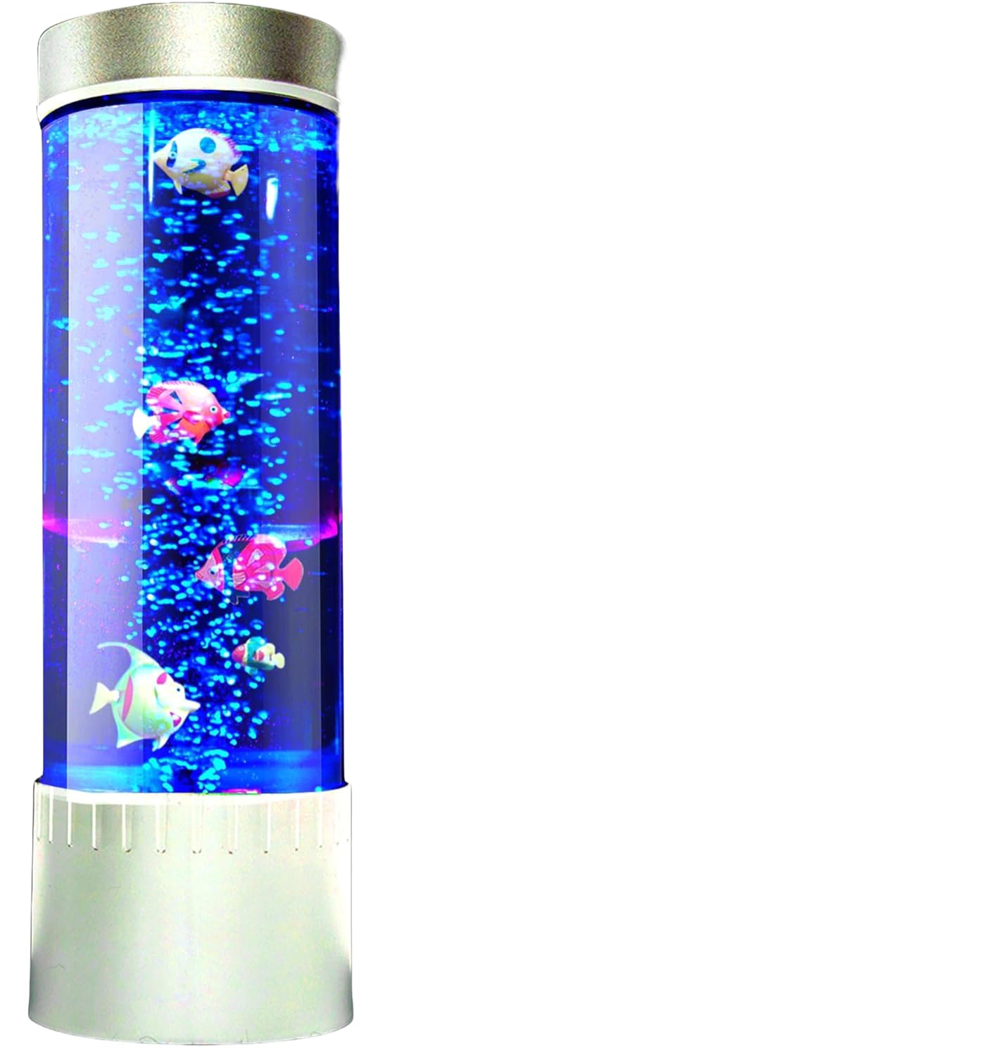 Sensory Led Bubble Tube 4Ft With 10 Fish, 20 Color Remote And Tall Water Tower Tank Led Night Light For Kids Bedroom, Living Room Decor
