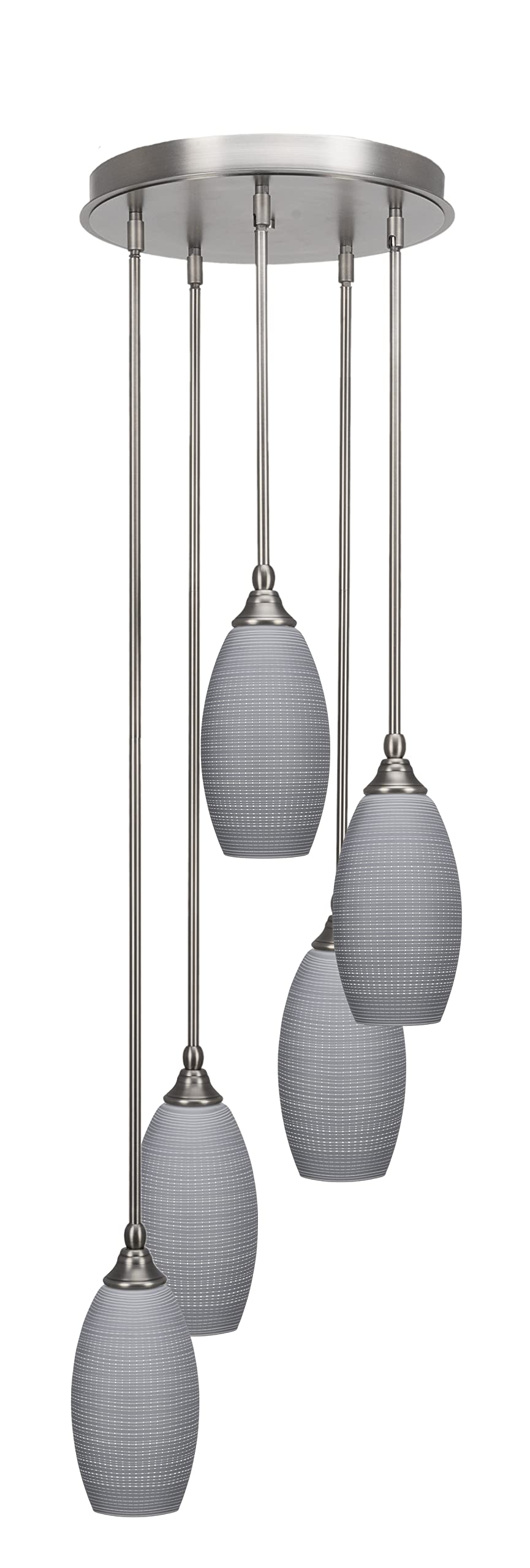 Empire 5 Light Cluster Pendalier in Brushed Nickel Finish (2145-BN-4042)
