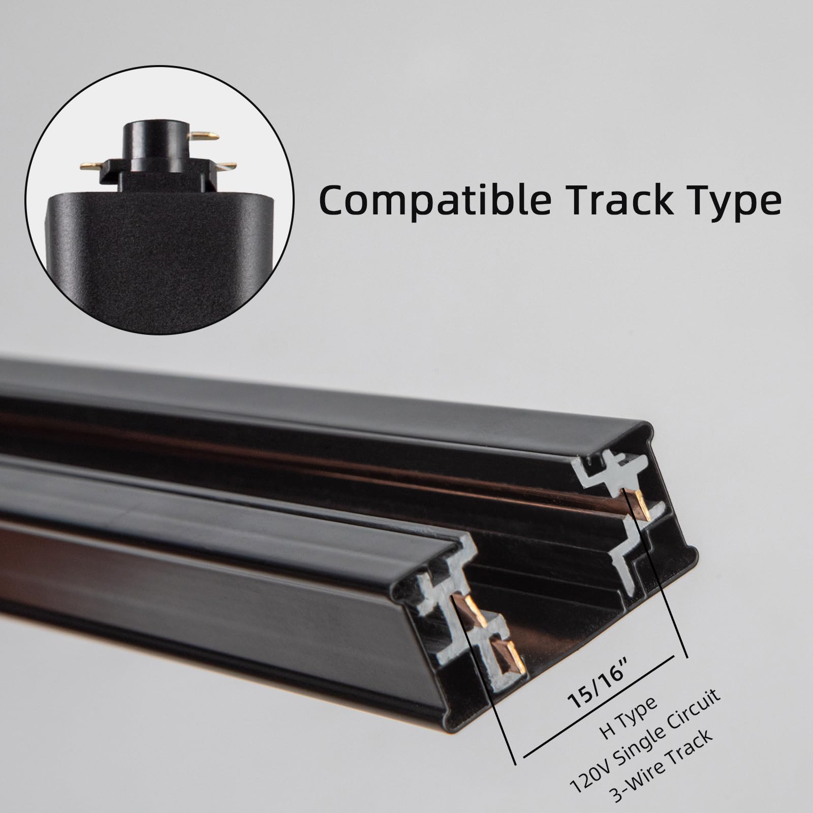 Ajbvp 5Cct Led Track Lighting Heads 12W Dimmable,Zoomable Beam15°/24°/36°/45°/60°,2700K/3000K/3500K/4000K/5000K,Single Circuit H Track Lighting Heads Ceiling Fixtures Art Lighting,White-4Pack