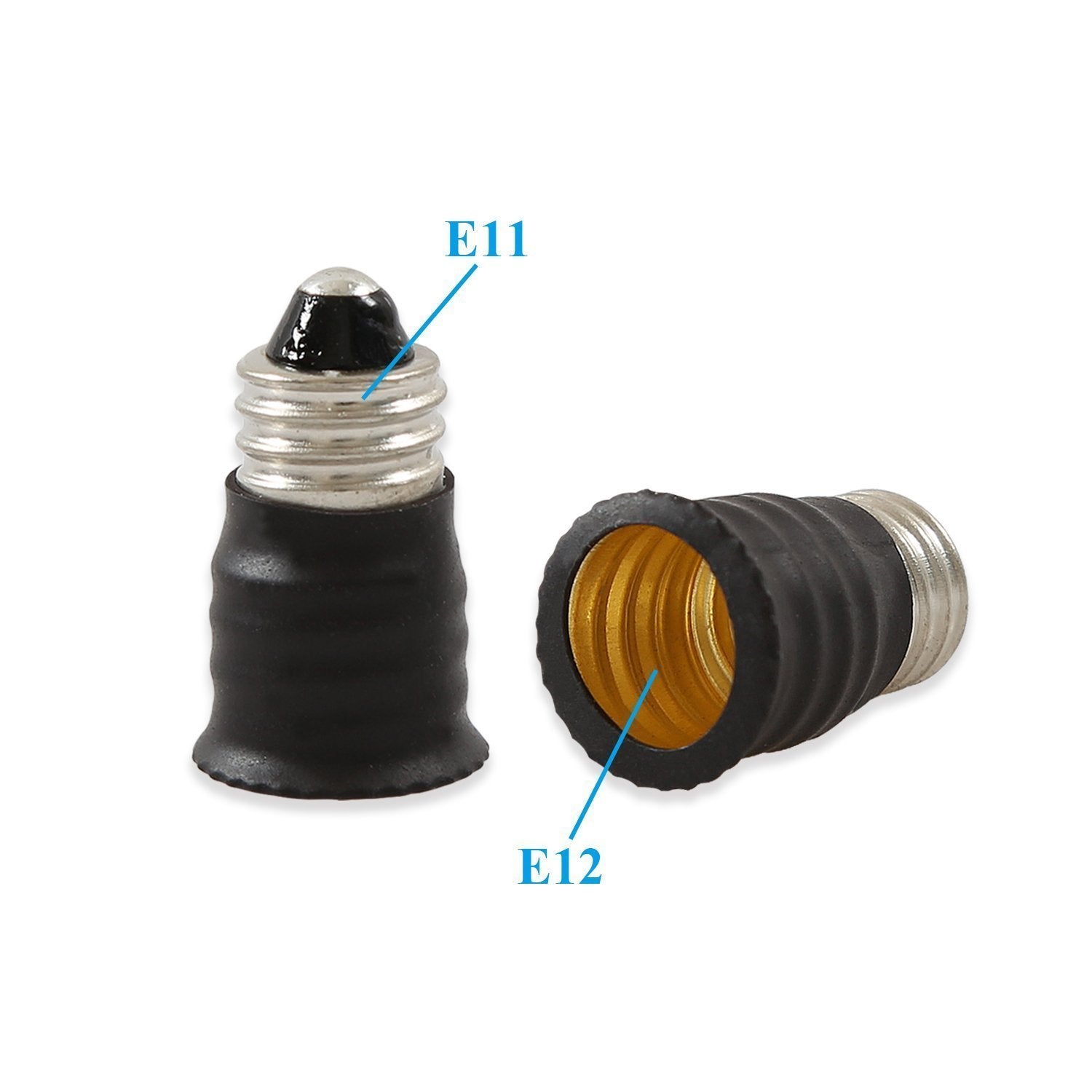 ELECTOP E11 to E12 LED Bulb Base Adapter Converter, 5 Pack, Plastic Lamp Holder