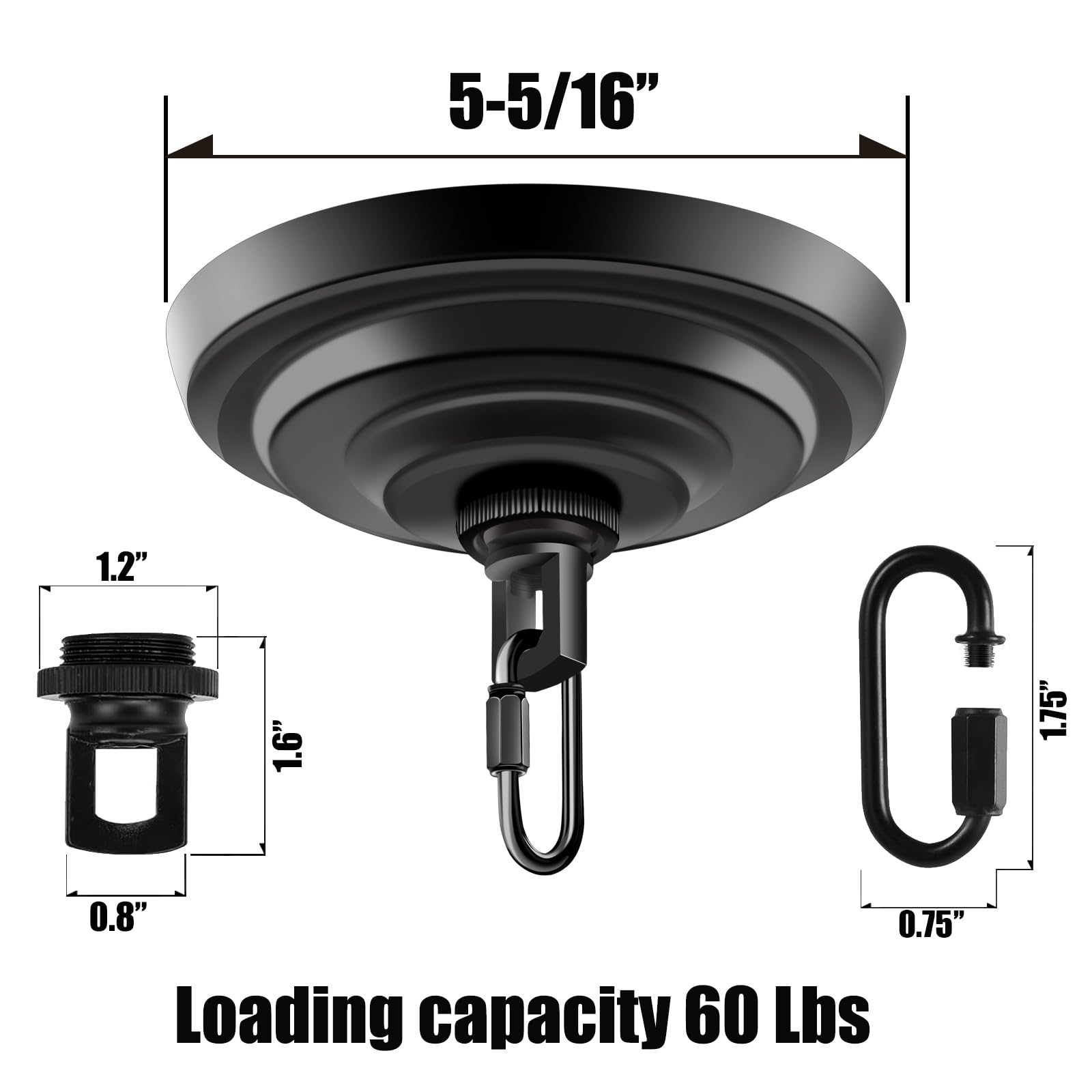 Mayomajo 5-5/16 Inches Light Canopy Kit With Heavy Duty, Replacement Cover Plate With Mounting Hardware For Chandelier, Pendant