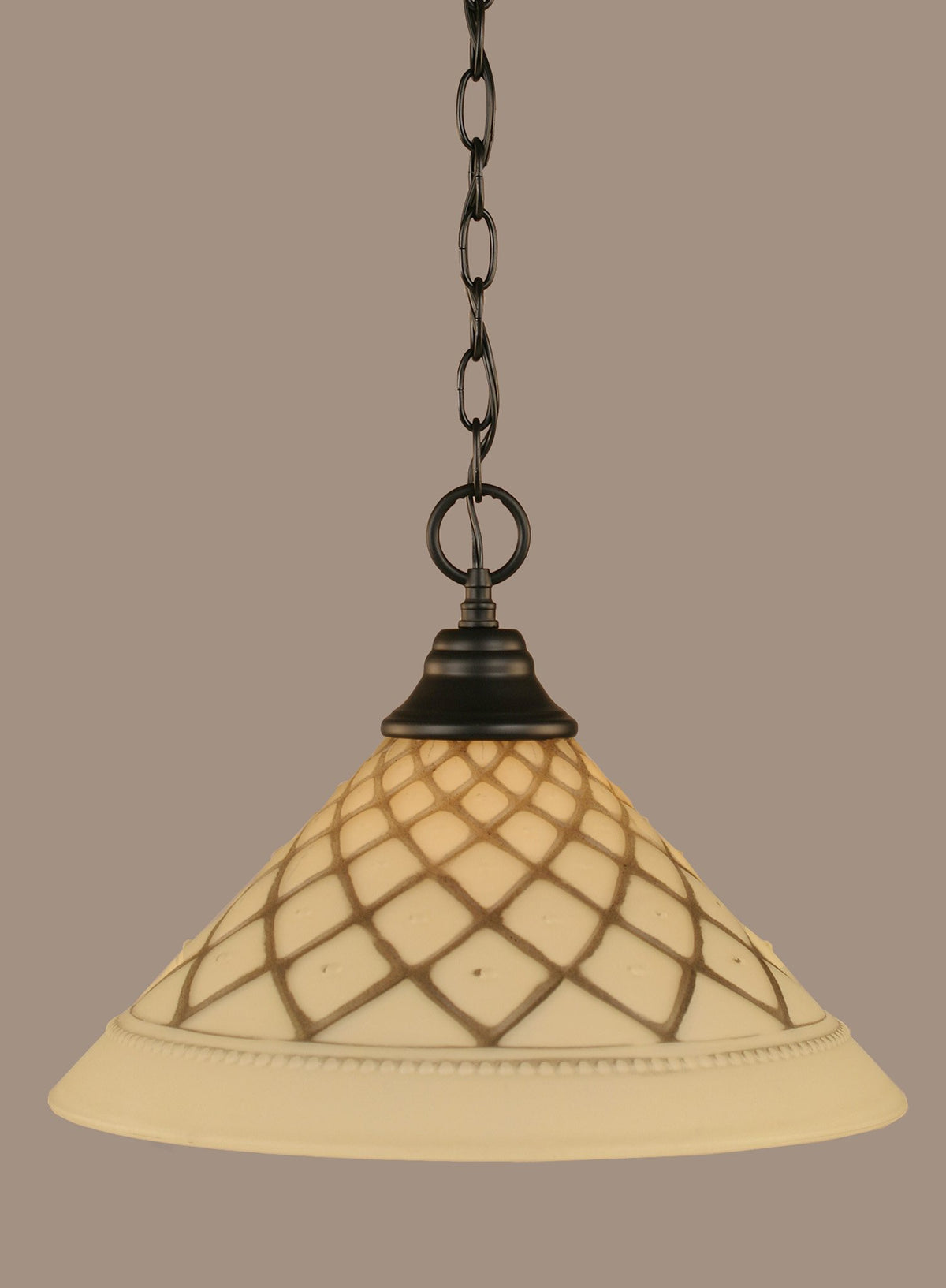 Toltec Lighting 1 Light Pendant In Matte Black (10-Mb-718)