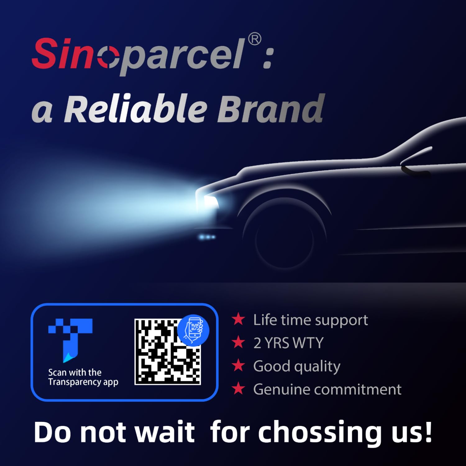 Sinoparcel D2S Xenon HID Headlight Bulbs, 8000K, 35W High Low Beam, Pack of 2, Metal, 2-Year Warranty