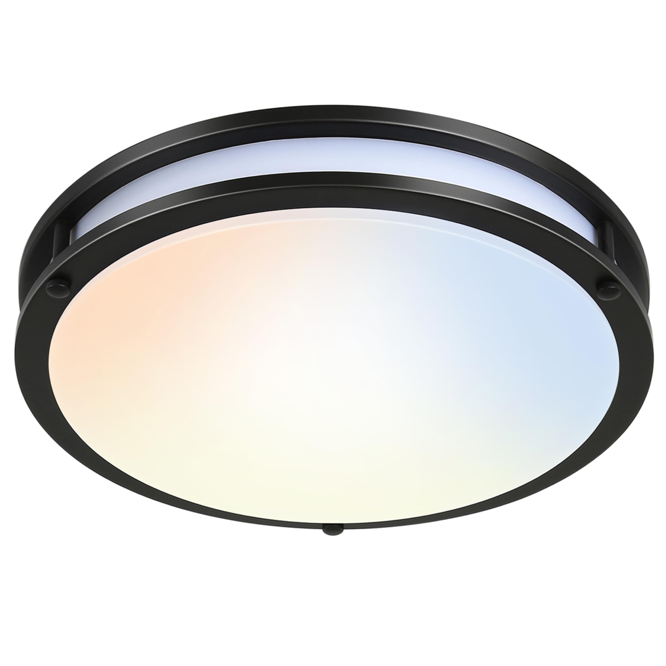 16 Inch Dimmable Led Flush Mount Ceiling Light, Oil Rubbed Bronze, 36W, 2200Lm, 2.7/3/3.5/4K/5K Adjustbale, 120?Light Angle, Cri