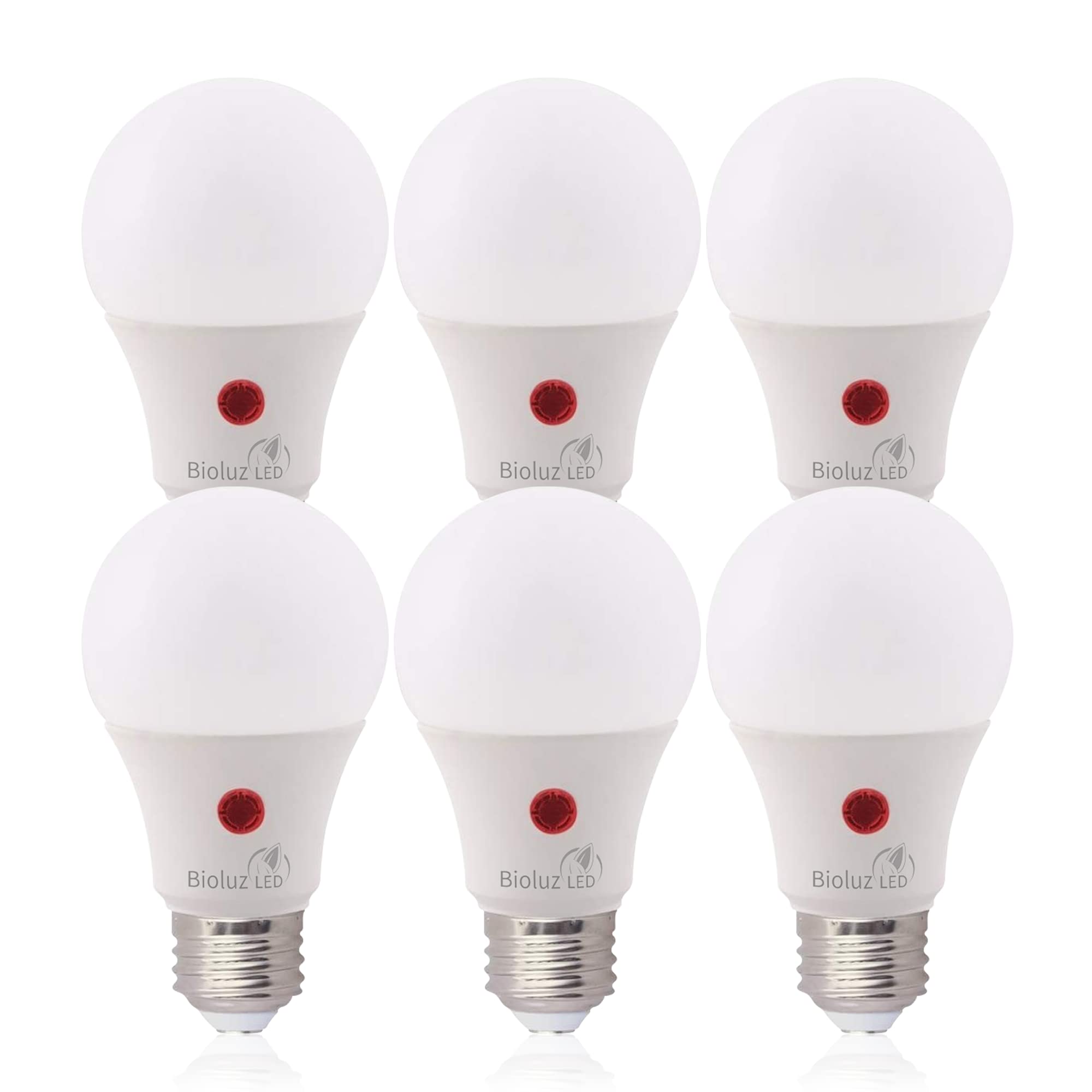Bioluz Led Dusk To Dawn Light Bulb, 9W (60W Equivalent) A19 Led Light Bulb With Photocell Sensor, Auto On/Off, 3000K Soft White 