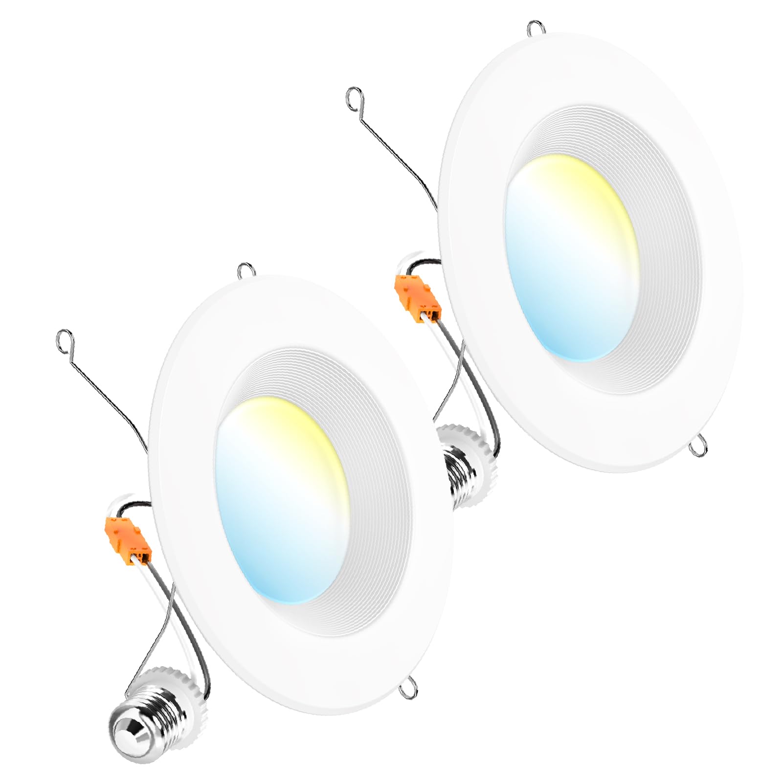 Sunco 5Cct Retrofit Led Recessed Lighting 6 Inch, 2700K/3000K/3500K/4000K/5000K Selectable, Dimmable Can Lights, Smooth Trim, 13W=75W, 965Lm, Damp Rated, Ul-Certified 2 Pack